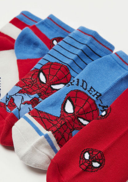 Spiderman Themed Ankle-Length Socks - Set of 5-Socks-image-2