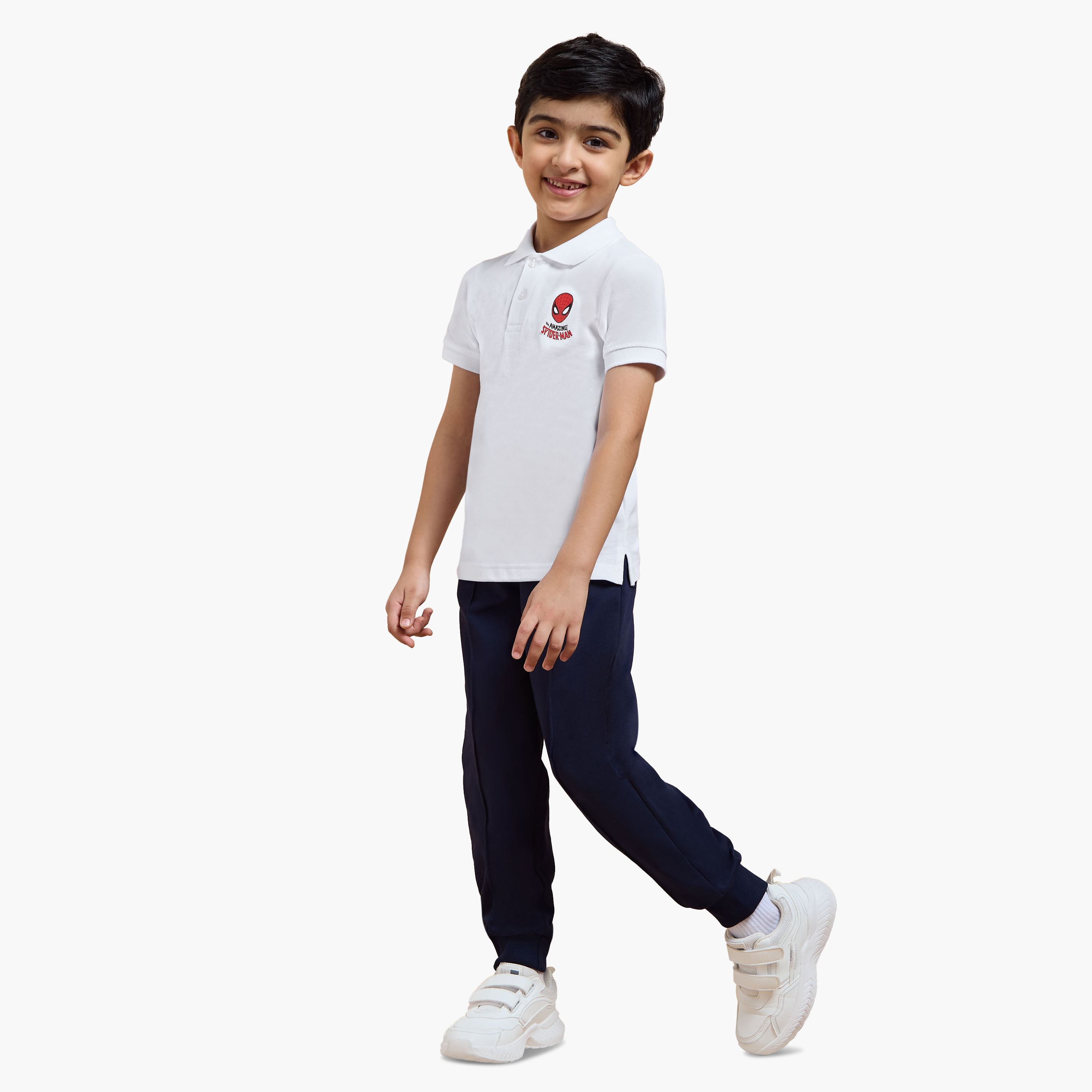 Spider-Man Print Polo T-shirt with Short sleeves-boys-clothing-schoolwear-tshirtsandpolos-image-2