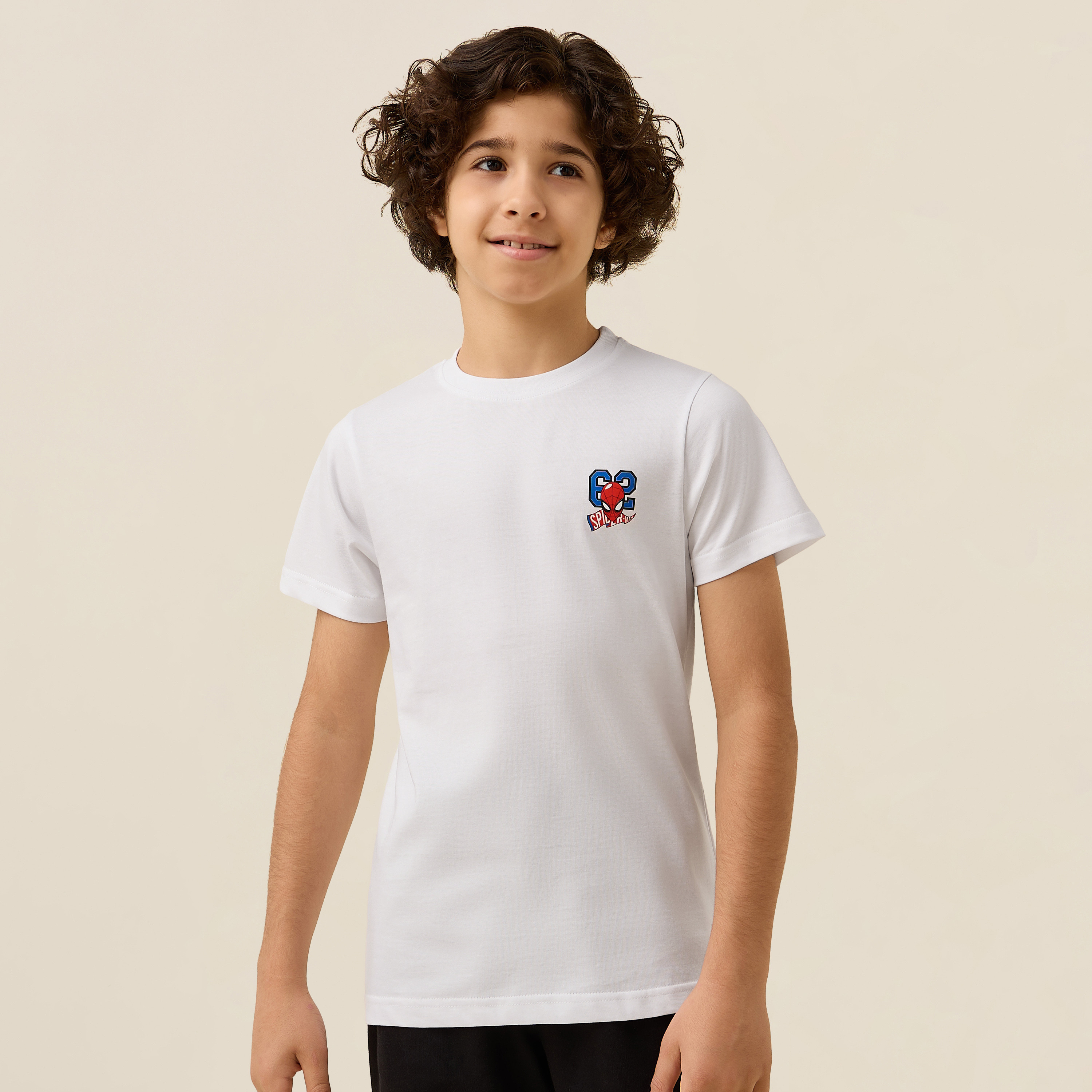 Collared Short Sleeves Polo T-shirt with Spider-Man Print-boys-clothing-tshirtsandpolos-image-1