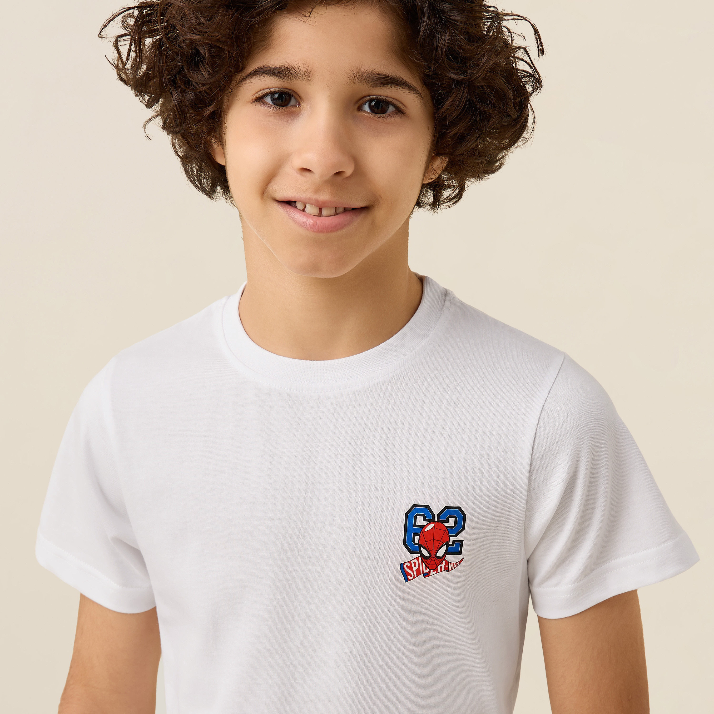 Collared Short Sleeves Polo T-shirt with Spider-Man Print-boys-clothing-tshirtsandpolos-image-4