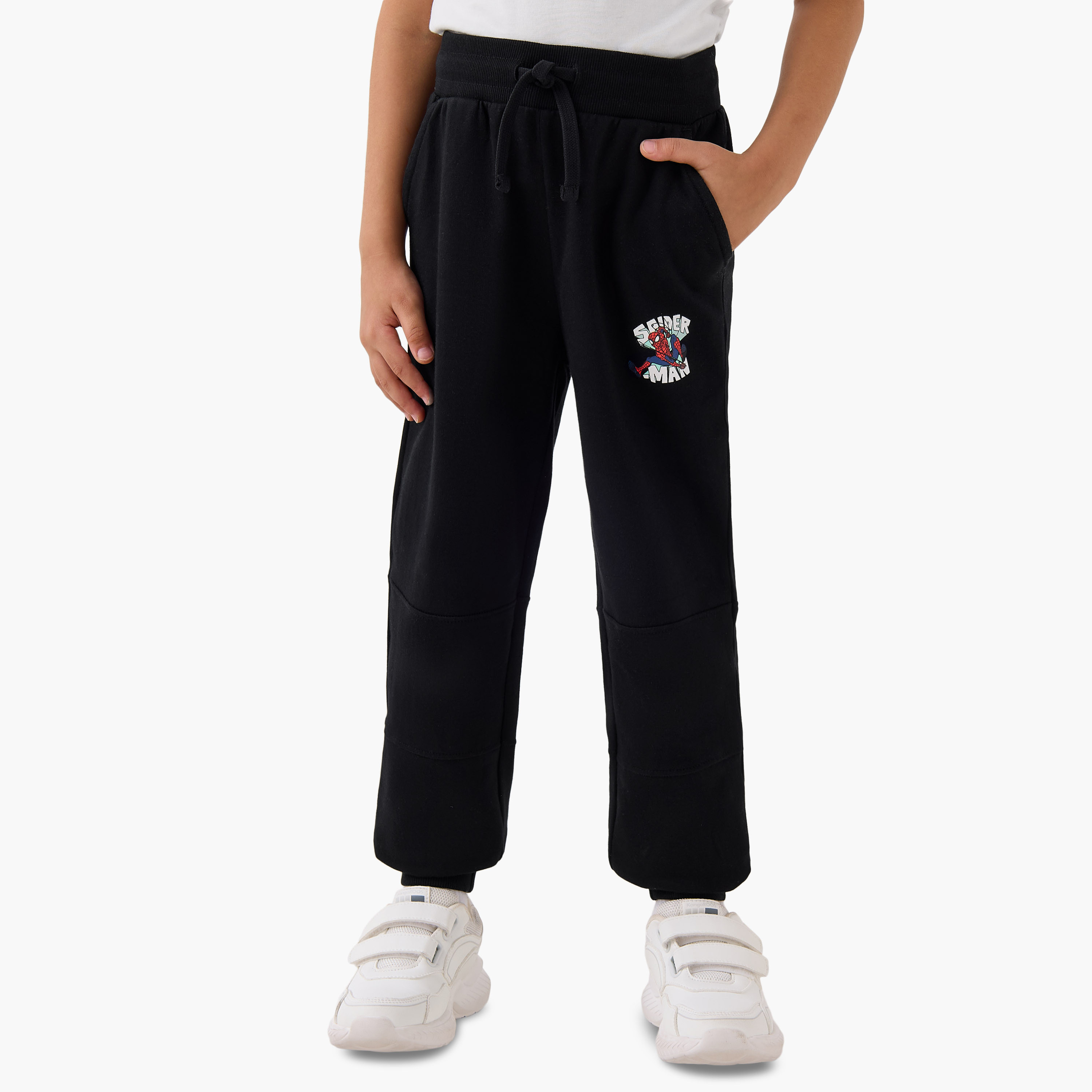 بنطلون رياضي برباط إغلاق وجيوب وطبعات سبايدرمان-boys-clothing-bottoms-joggersandtrackpants-image-1