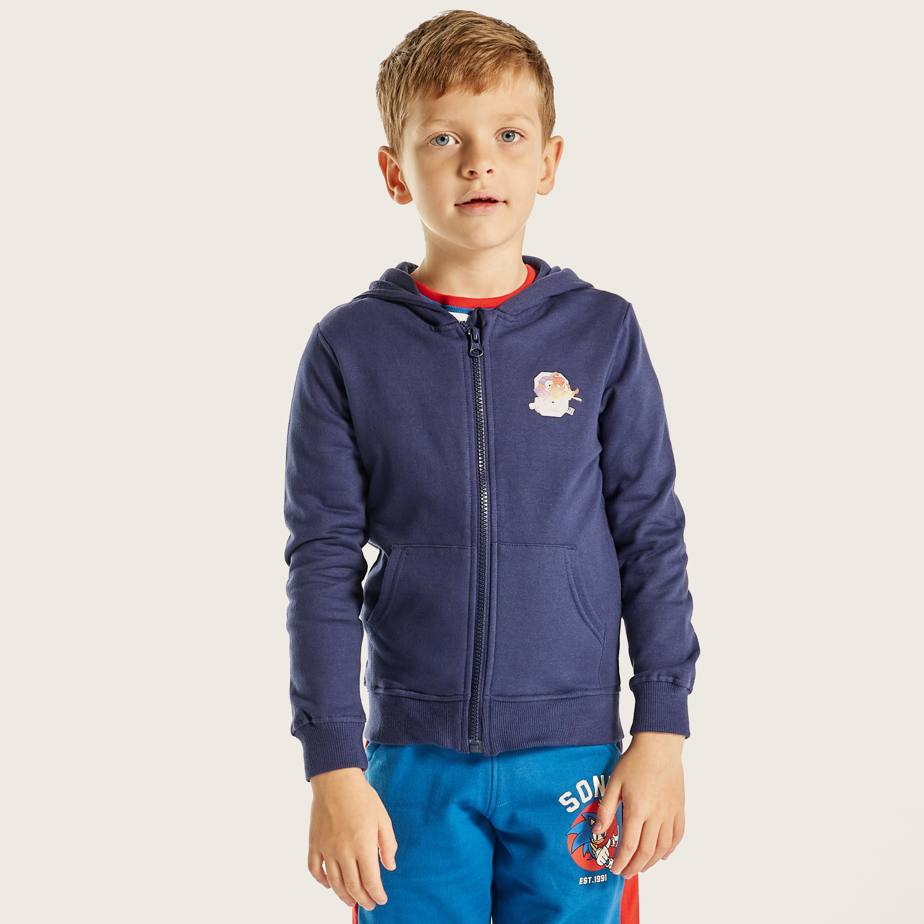 Spider-Man Print Jacket with Hood and Long Sleeves-boys-clothing-jacketsandcoats-image-2
