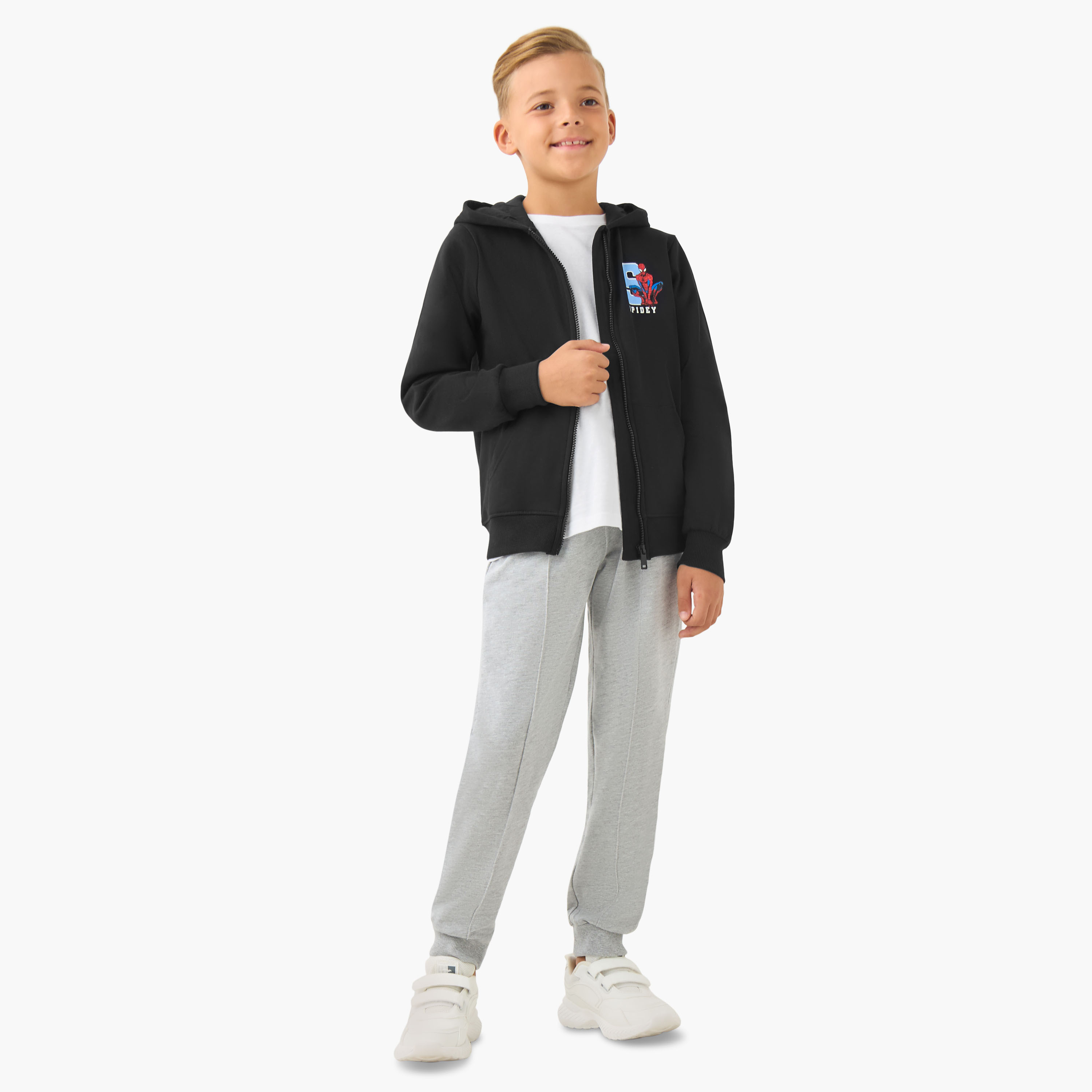 سويت شيرت بقبعة وطبعات سبايدرمان وسحاب إغلاق-boys-clothing-sweatshirts-image-4