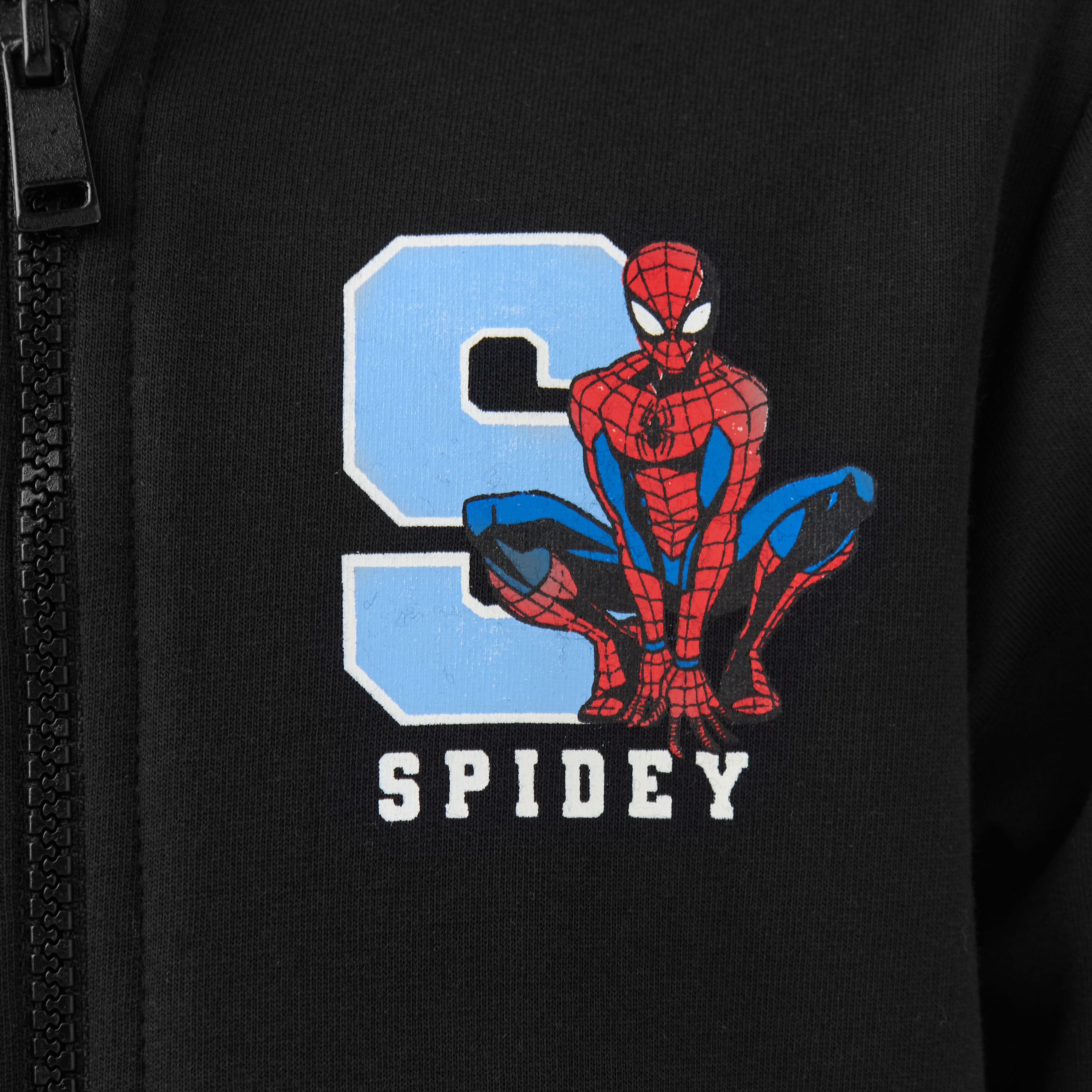 سويت شيرت بقبعة وطبعات سبايدرمان وسحاب إغلاق-boys-clothing-sweatshirts-image-1