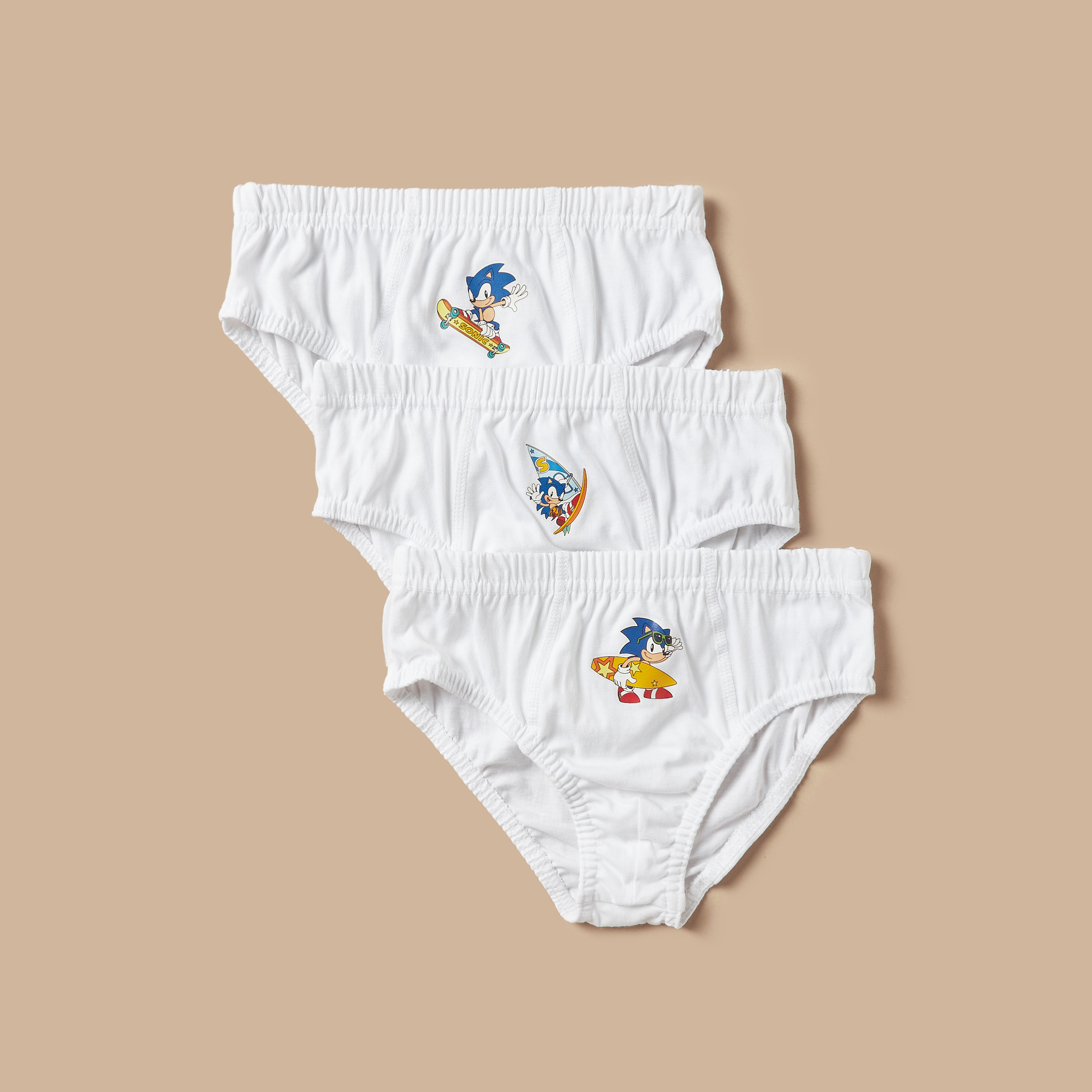 Shop SEGA Sonic the Hedgehog Print Briefs - Set of 3 Online