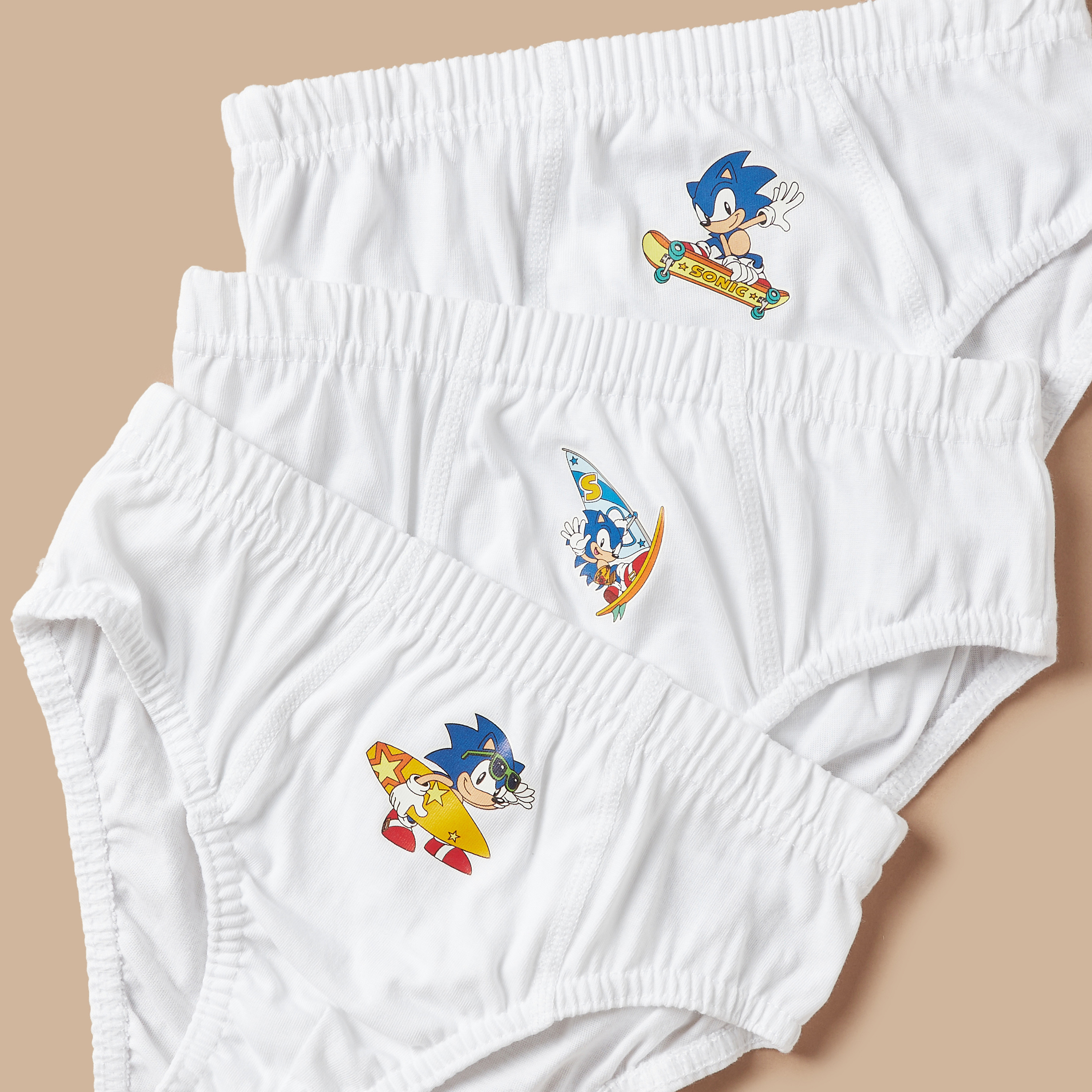 SEGA Sonic the Hedgehog Print Briefs Set of 3