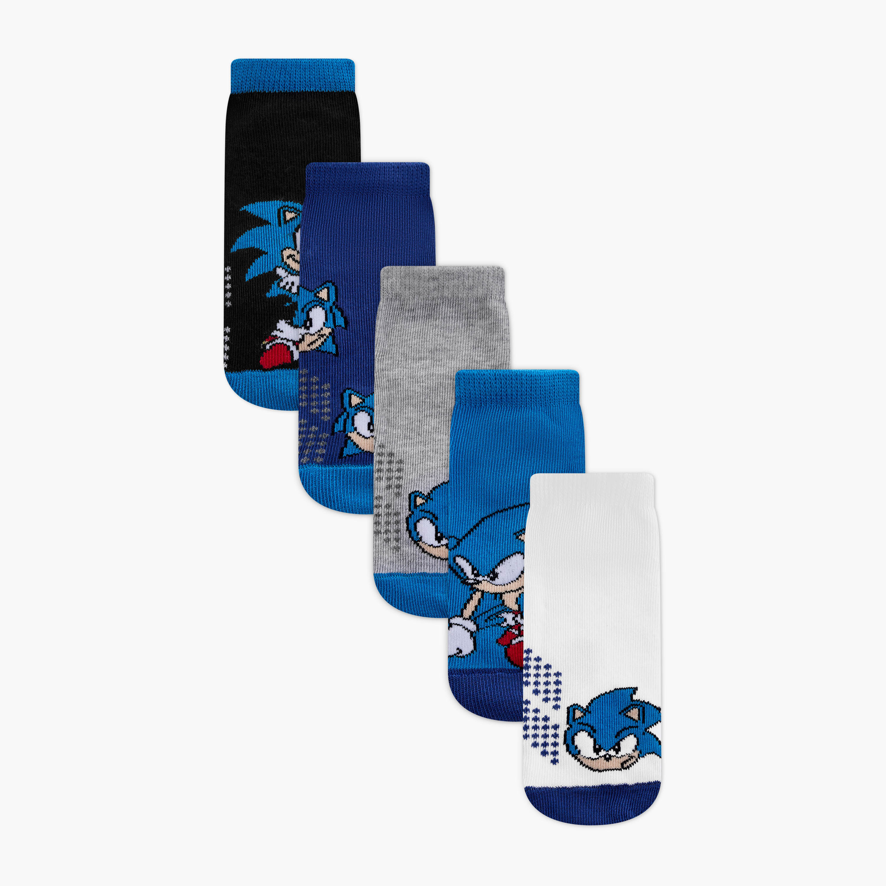Pack of 5 Baby Boys Socks Sonic Print-baby-boys-accessories-socks-image-1