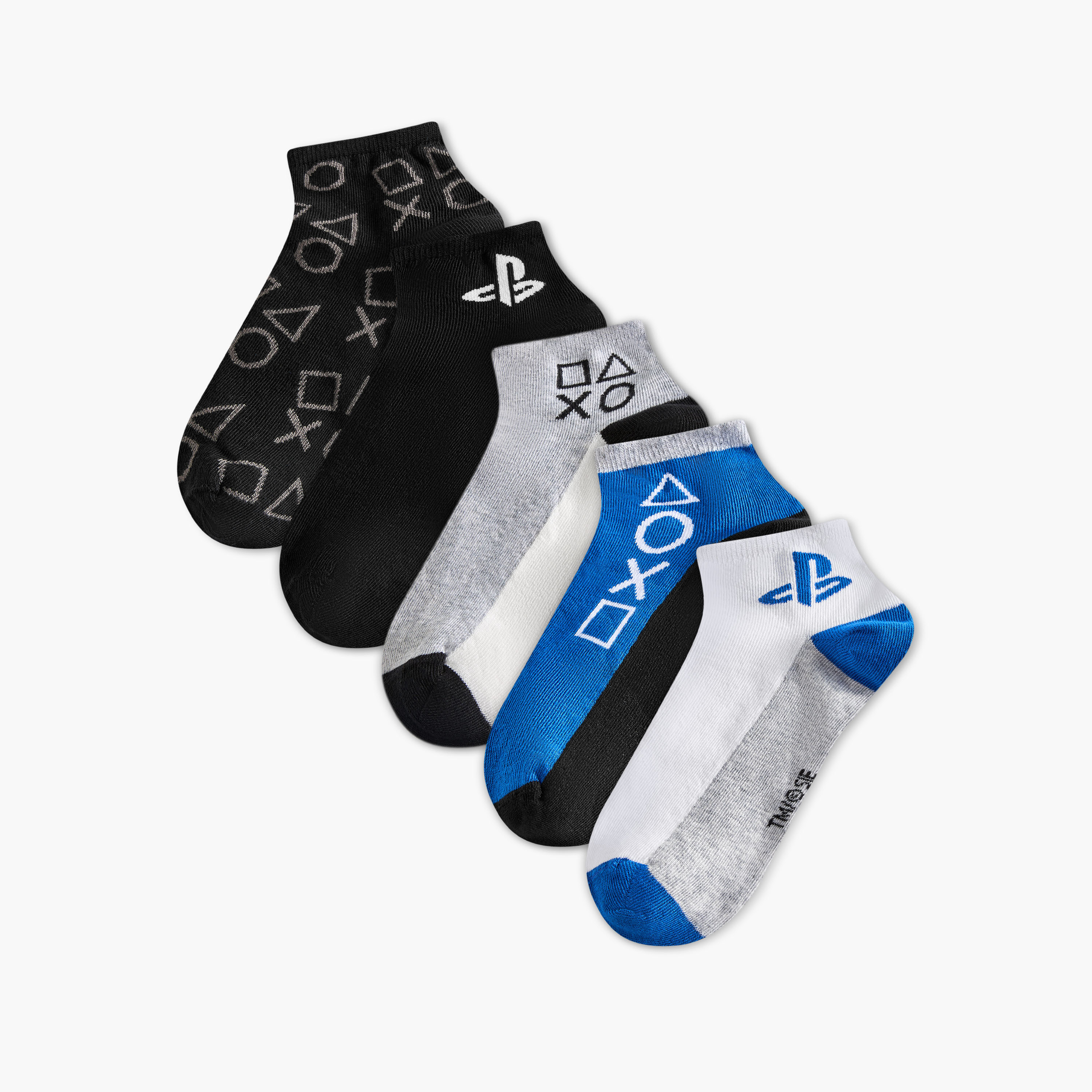 Pack of 5 PlayStation Baby Boys Socks Printed-baby-boys-accessories-socks-image-1