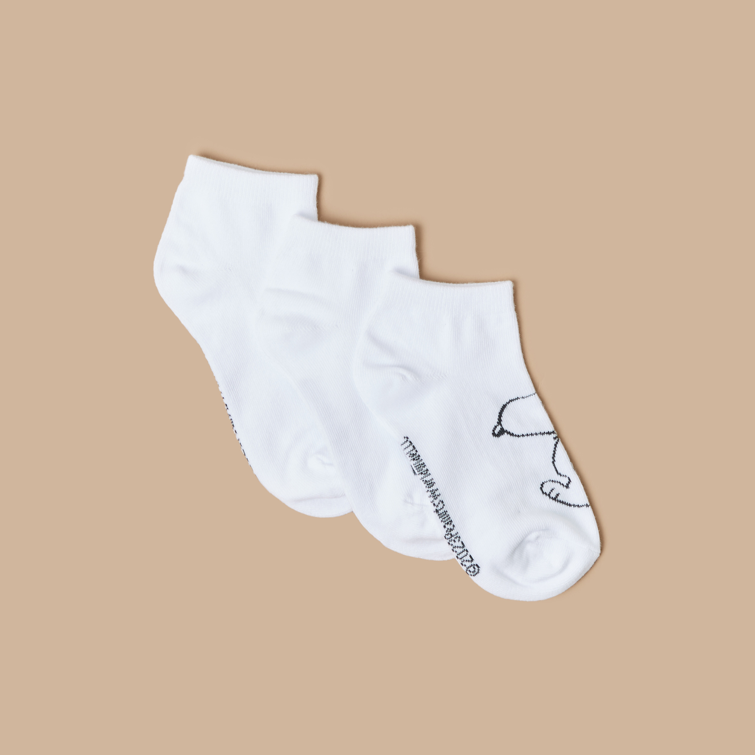 Peanuts Print Ankle Length Socks - Set of 3-boys-accessories-socks-image-2