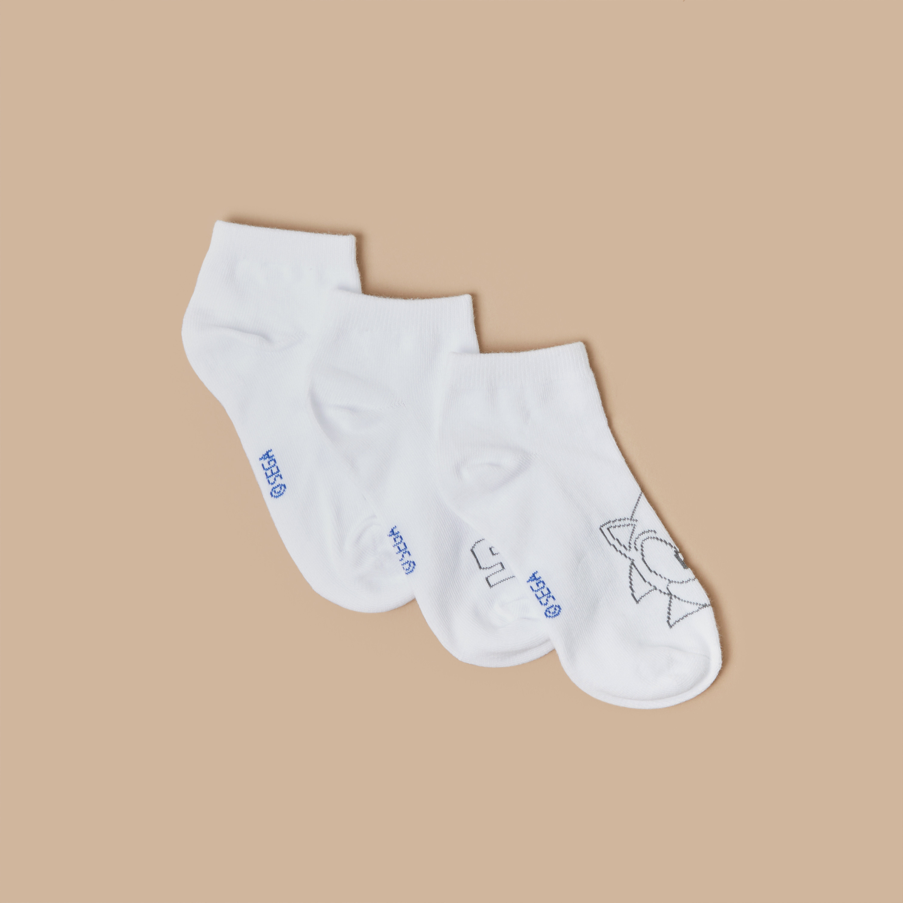 SEGA Sonic the Hedgehog Print Ankle Length Socks - Set of 3-boys-accessories-socks-image-2