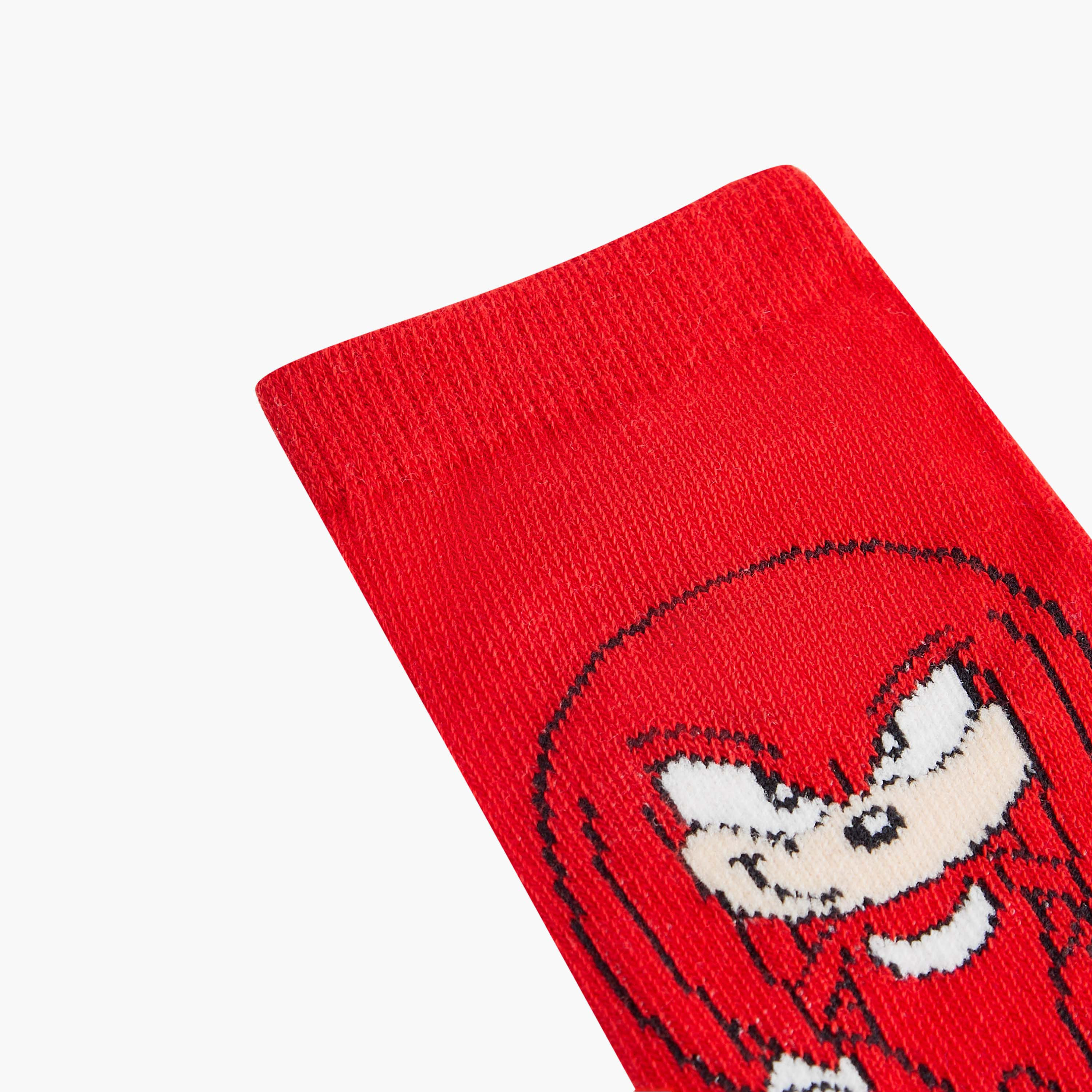 Sonic the Hedgehog Print Ankle Length Socks - Set of 5-baby-boys-accessories-socks-image-5