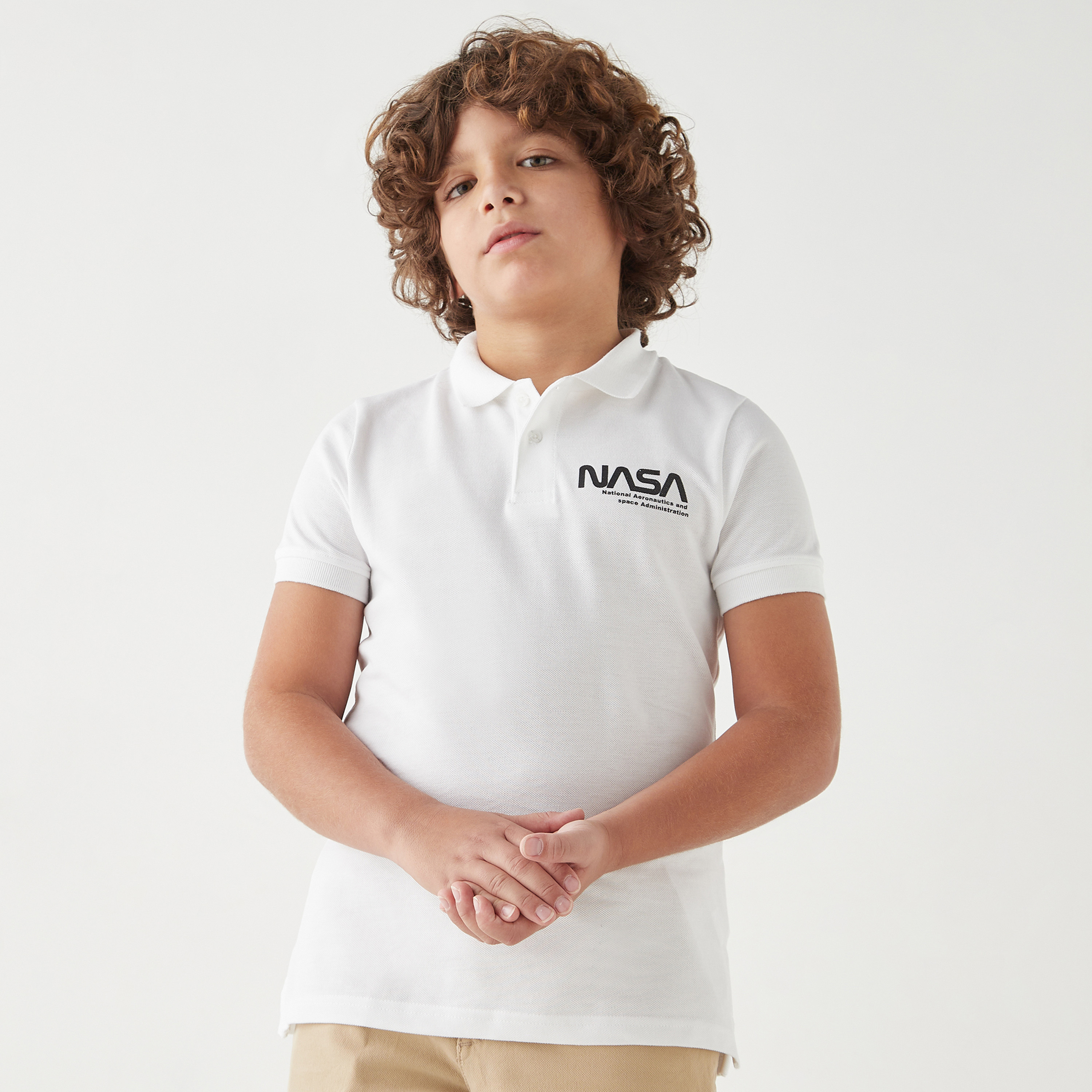 Buy NASA Logo Print T shirt with Short Sleeves Online Mothercare Bahrain