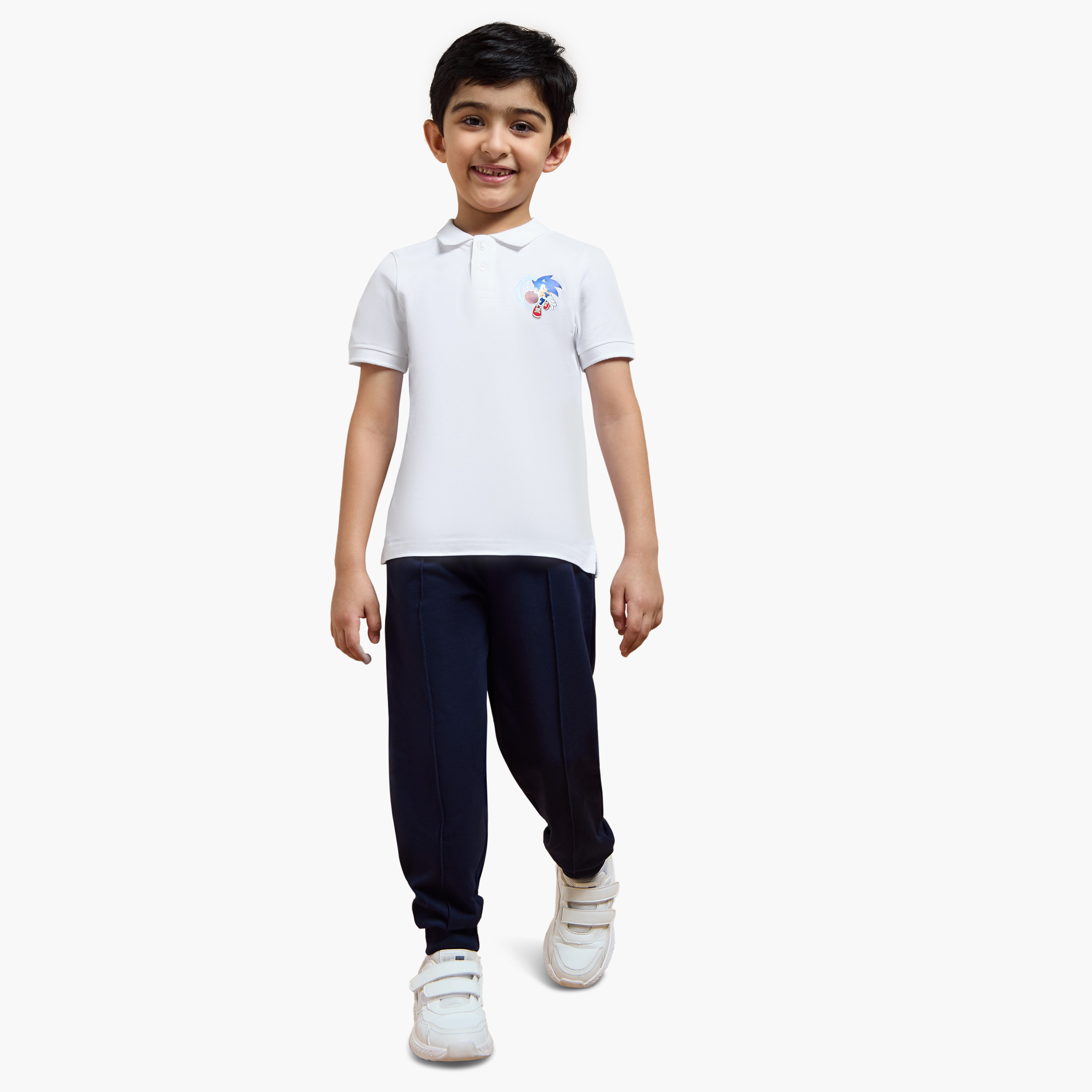 Sonic the Hedgehog Print Polo T-shirt with Short sleeves-boys-clothing-schoolwear-tshirtsandpolos-image-2
