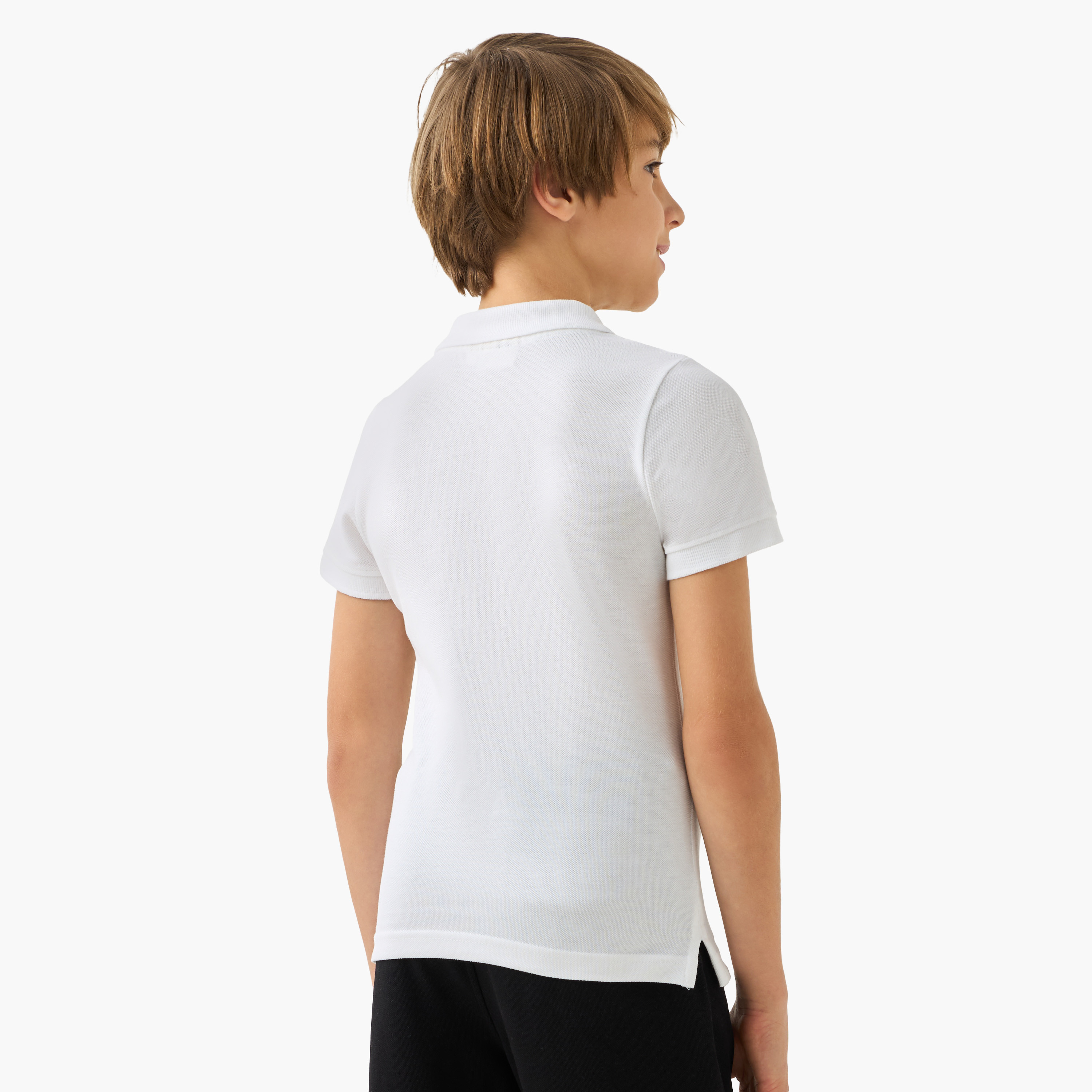 NASA Collared Short Sleeves Polo T-shirt with Logo Print-boys-clothing-schoolwear-tshirtsandpolos-image-3