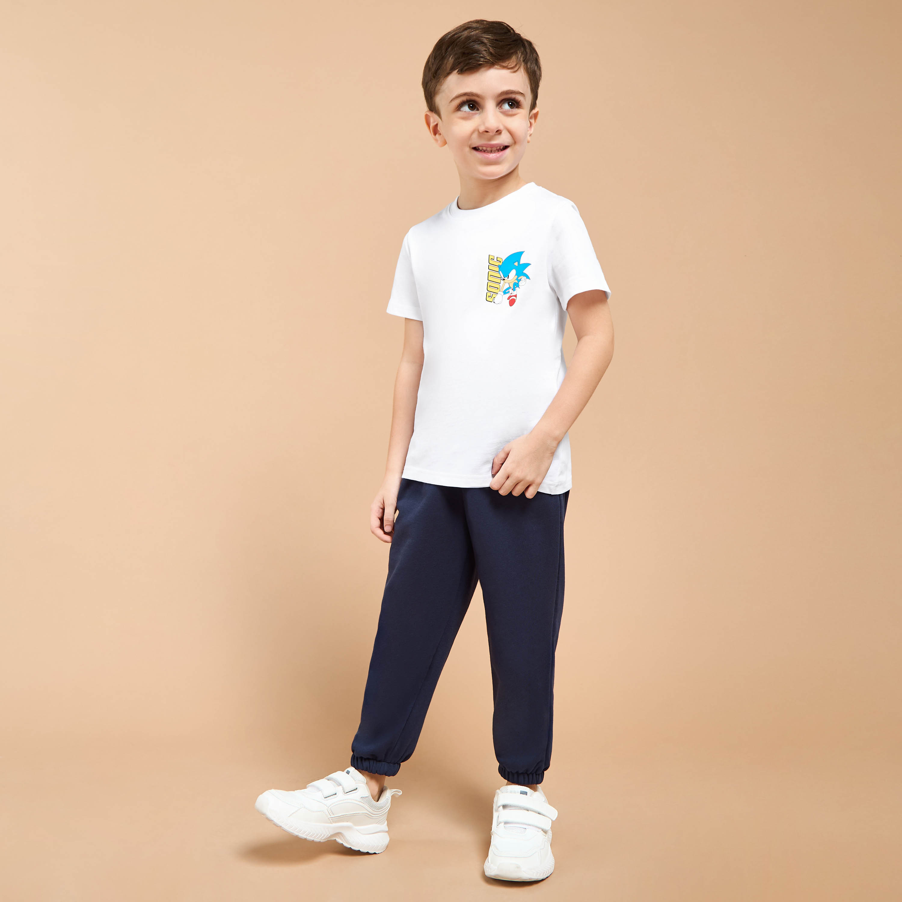 Sonic the Hedgehog Print T-Shirt with Short Sleeves-boys-clothing-schoolwear-tshirtsandpolos-image-2