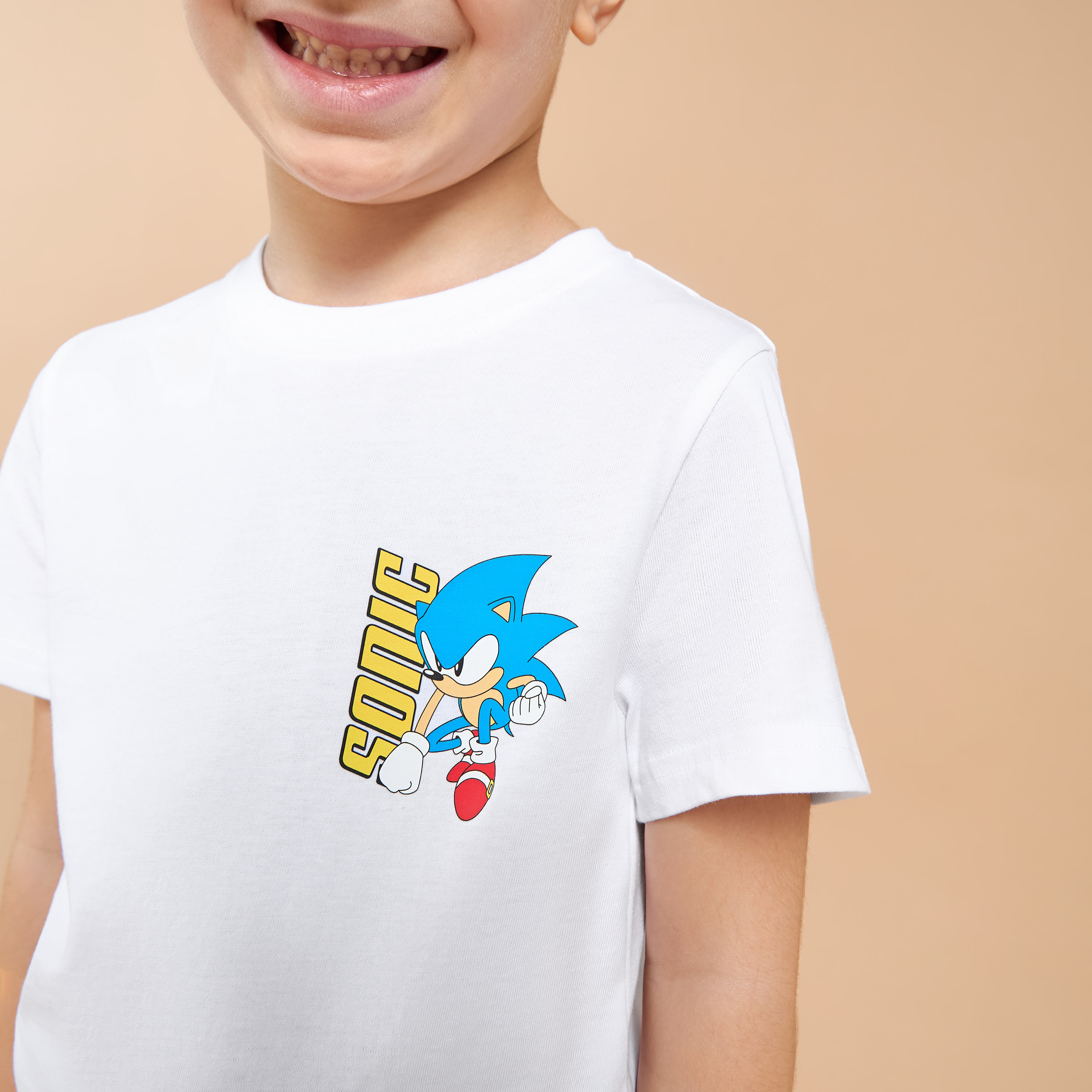 Sonic the Hedgehog Print T-Shirt with Short Sleeves-boys-clothing-schoolwear-tshirtsandpolos-image-4