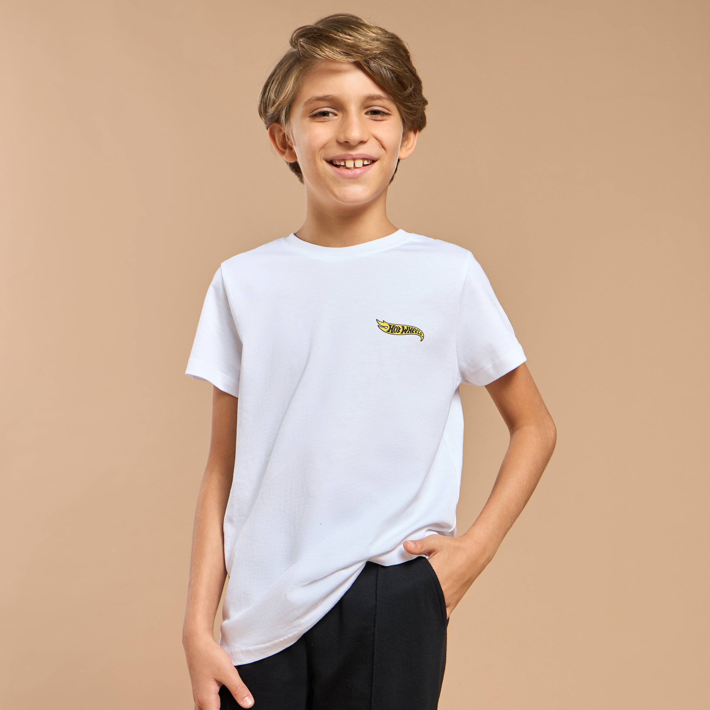 Hot Wheels Print T-shirt with Short Sleeves-boys-clothing-tshirtsandpolos-image-1