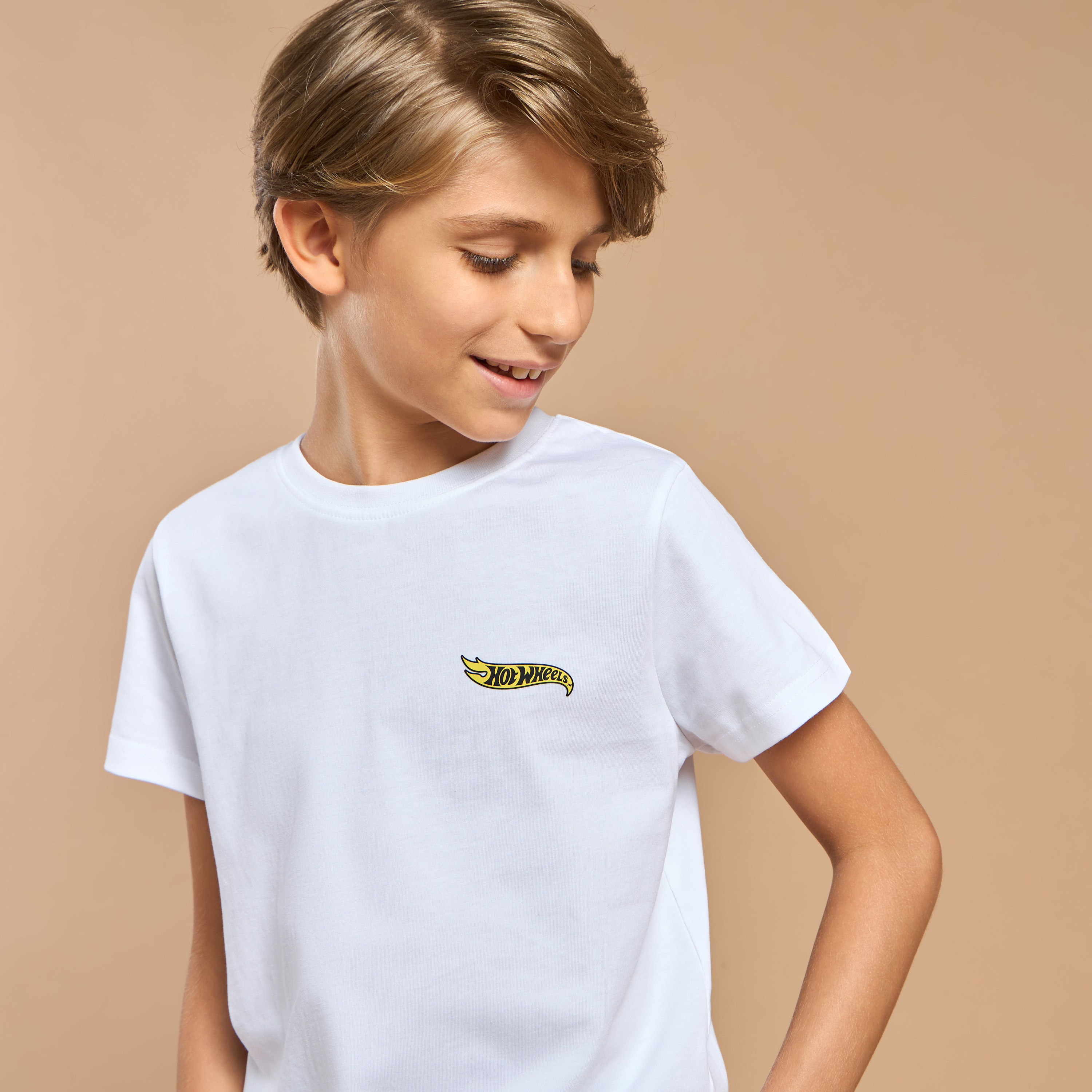 Hot Wheels Print T-shirt with Short Sleeves-boys-clothing-tshirtsandpolos-image-4