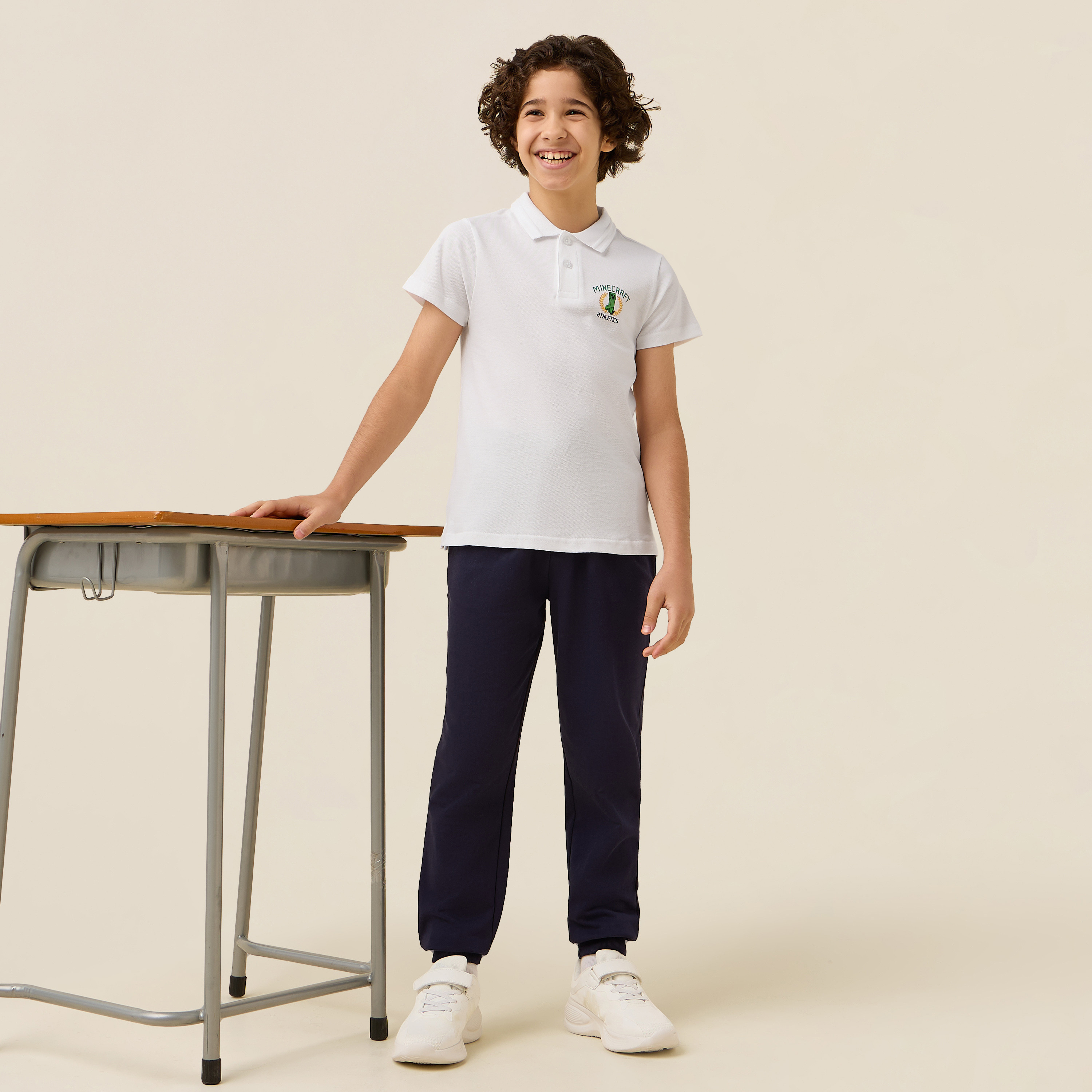 Minecraft Polo Collared Short Sleeves T-shirt with Print-boys-clothing-tshirtsandpolos-image-2