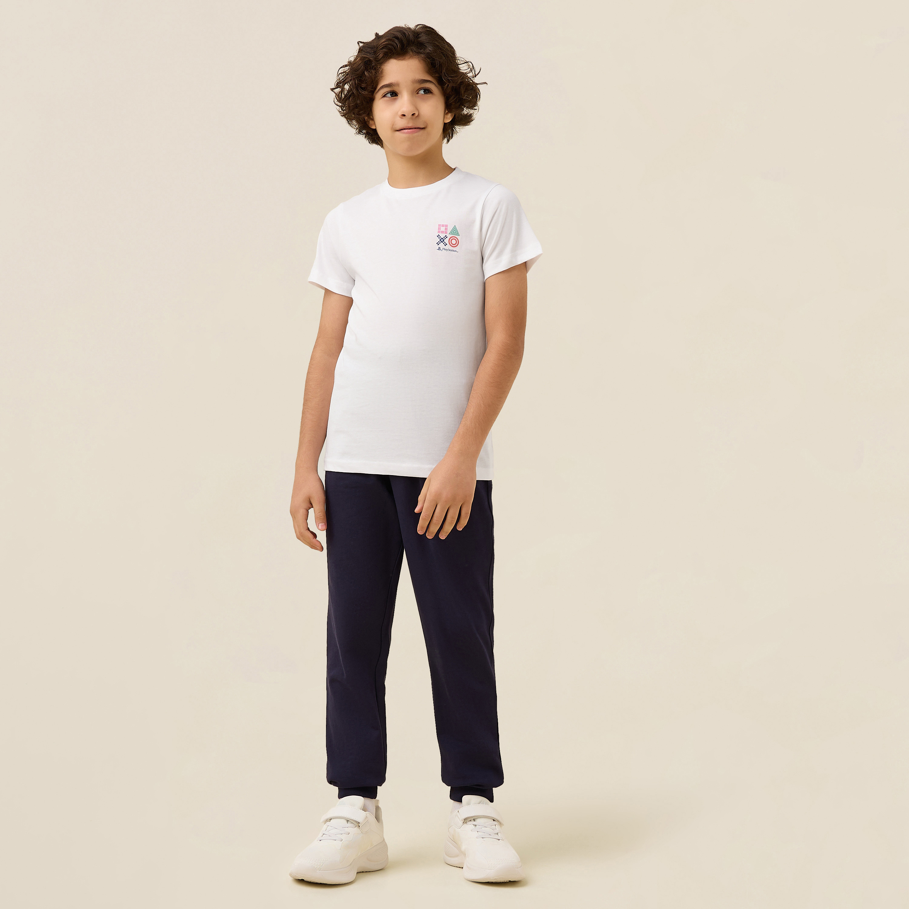 تيشيرت بأكمام قصيرة وياقة مستديرة بطبعة ألعاب من بلاي ستيشن-boys-clothing-tshirtsandpolos-image-2