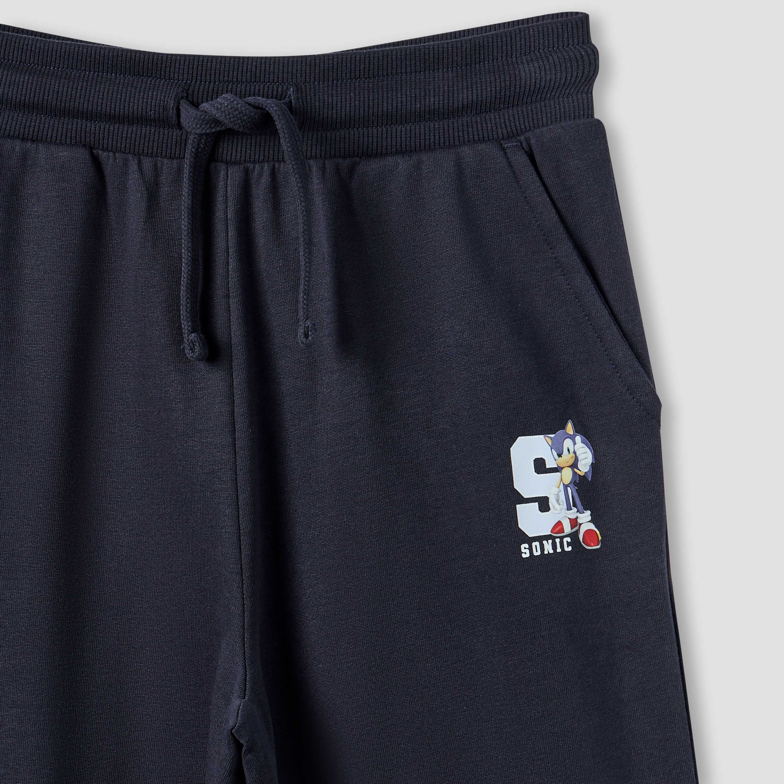 Sonic the Hedgehog Print Joggers with Pockets-boys-clothing-schoolwear-bottoms-joggers-image-3