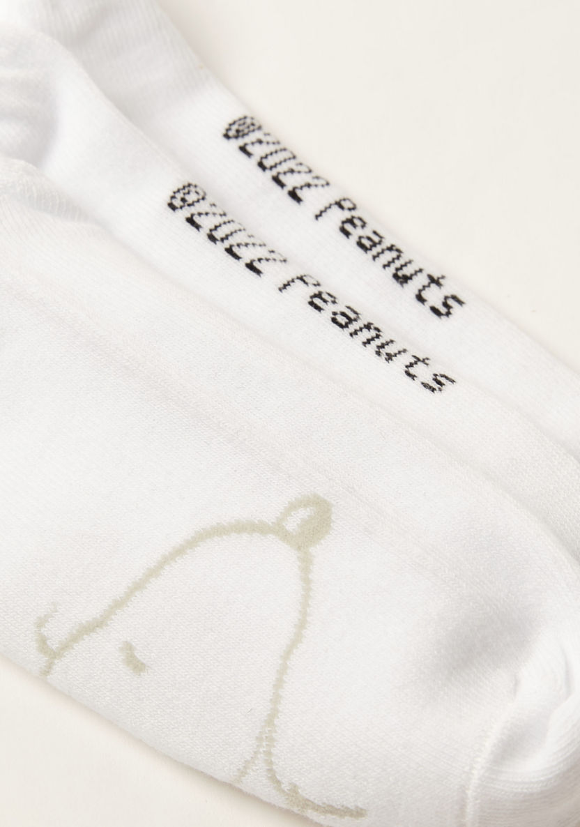 Snoopy Dog Texture Ankle Length Socks - Set of 3-Socks-image-3