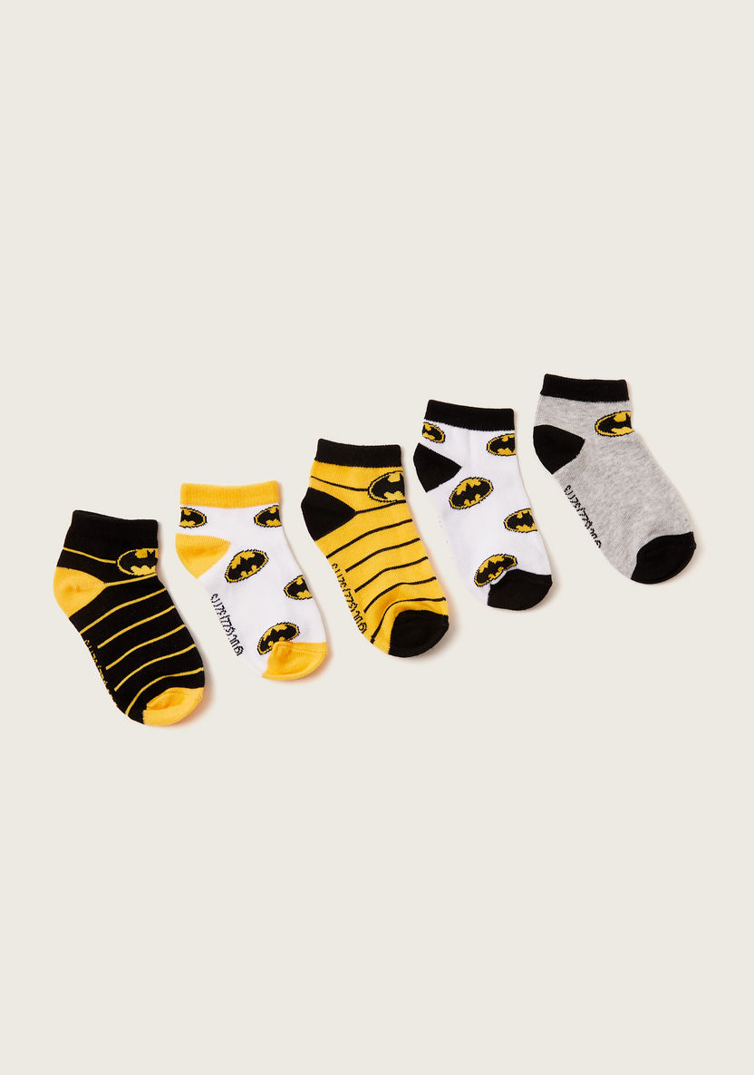 Batman Print Socks - Set of 5-Socks-image-0