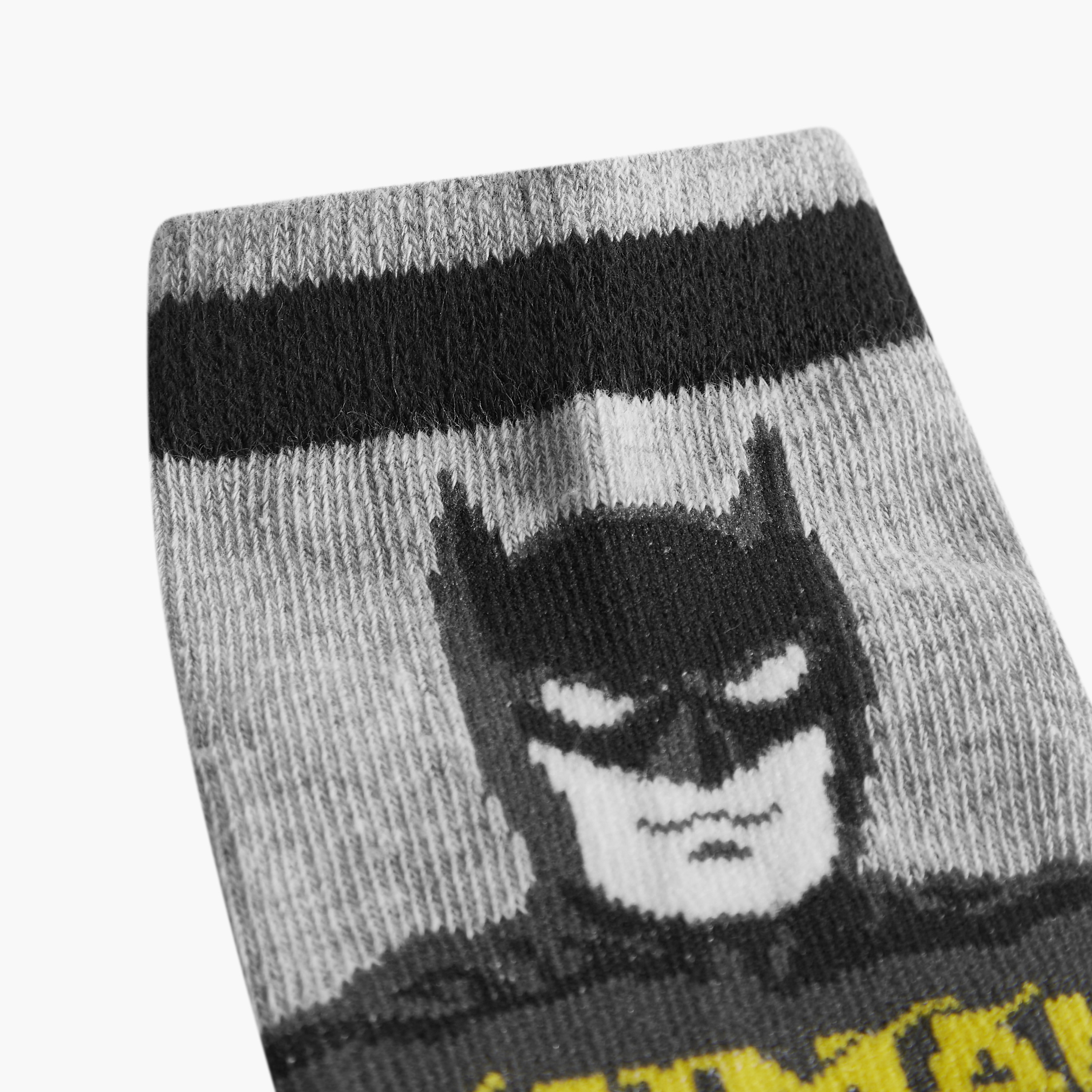Batman Print Ankle Length Socks - Set of 6-baby-boys-accessories-socks-image-4