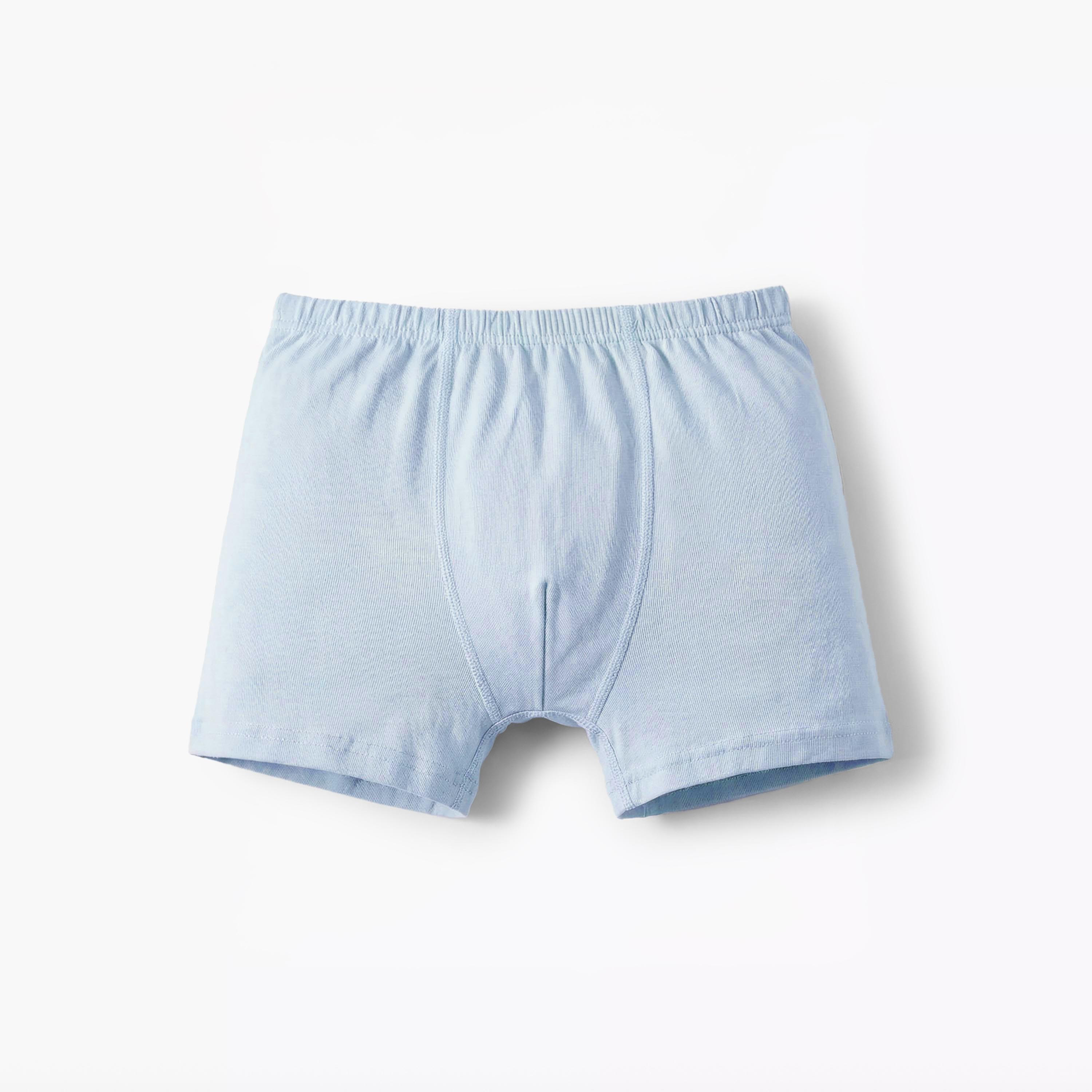 Juniors Solid Boxers with Elasticated Waistband - Set of 3-boys-clothing-innerwear-boxersandbriefs-image-4