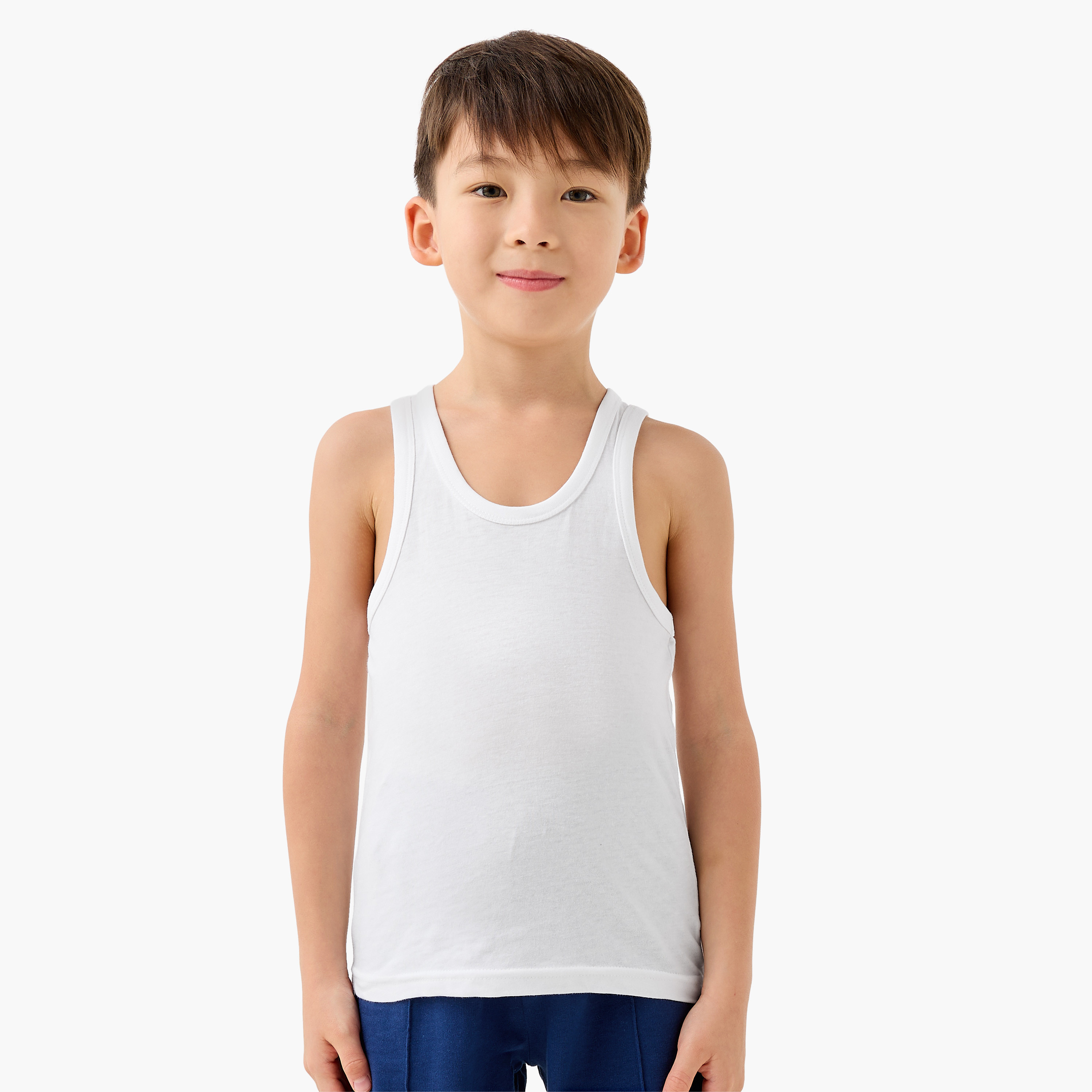 طقم فيست سادة 3 قطع من جونيورز-boys-clothing-innerwear-vests-image-8