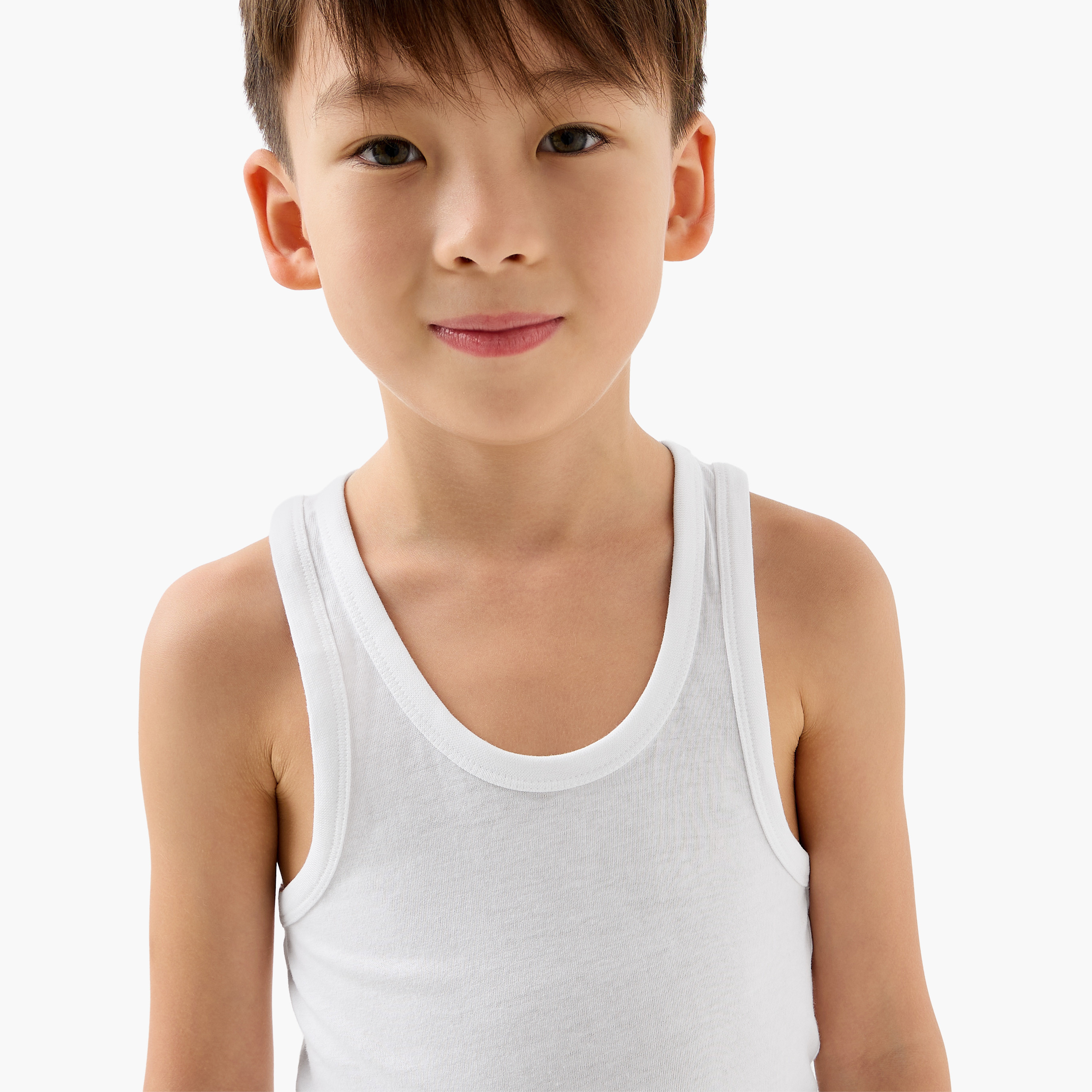طقم فيست سادة 3 قطع من جونيورز-boys-clothing-innerwear-vests-image-4