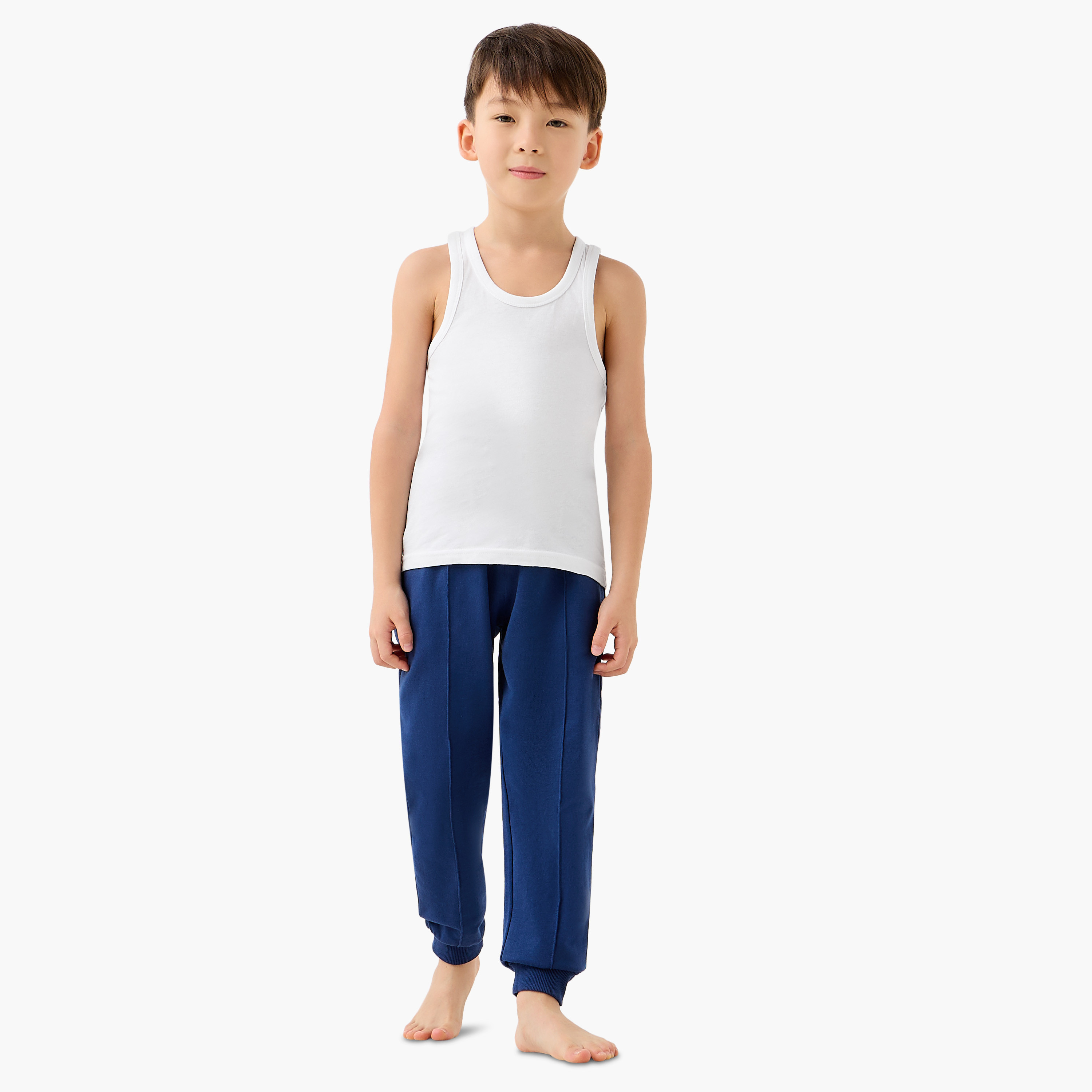 طقم فيست سادة 3 قطع من جونيورز-boys-clothing-innerwear-vests-image-2
