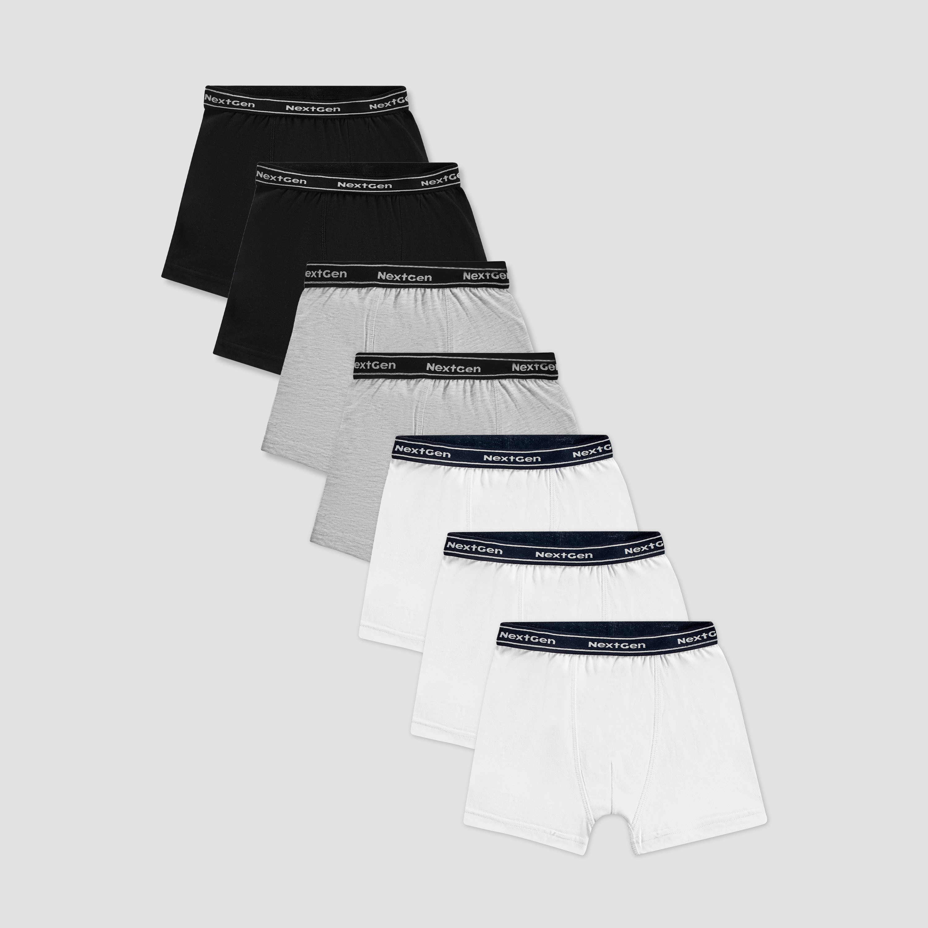 Juniors Boys Boxers with Printed Elastic - Cotton - 7-Piece Set-boys-clothing-innerwear-boxersandbriefs-image-1