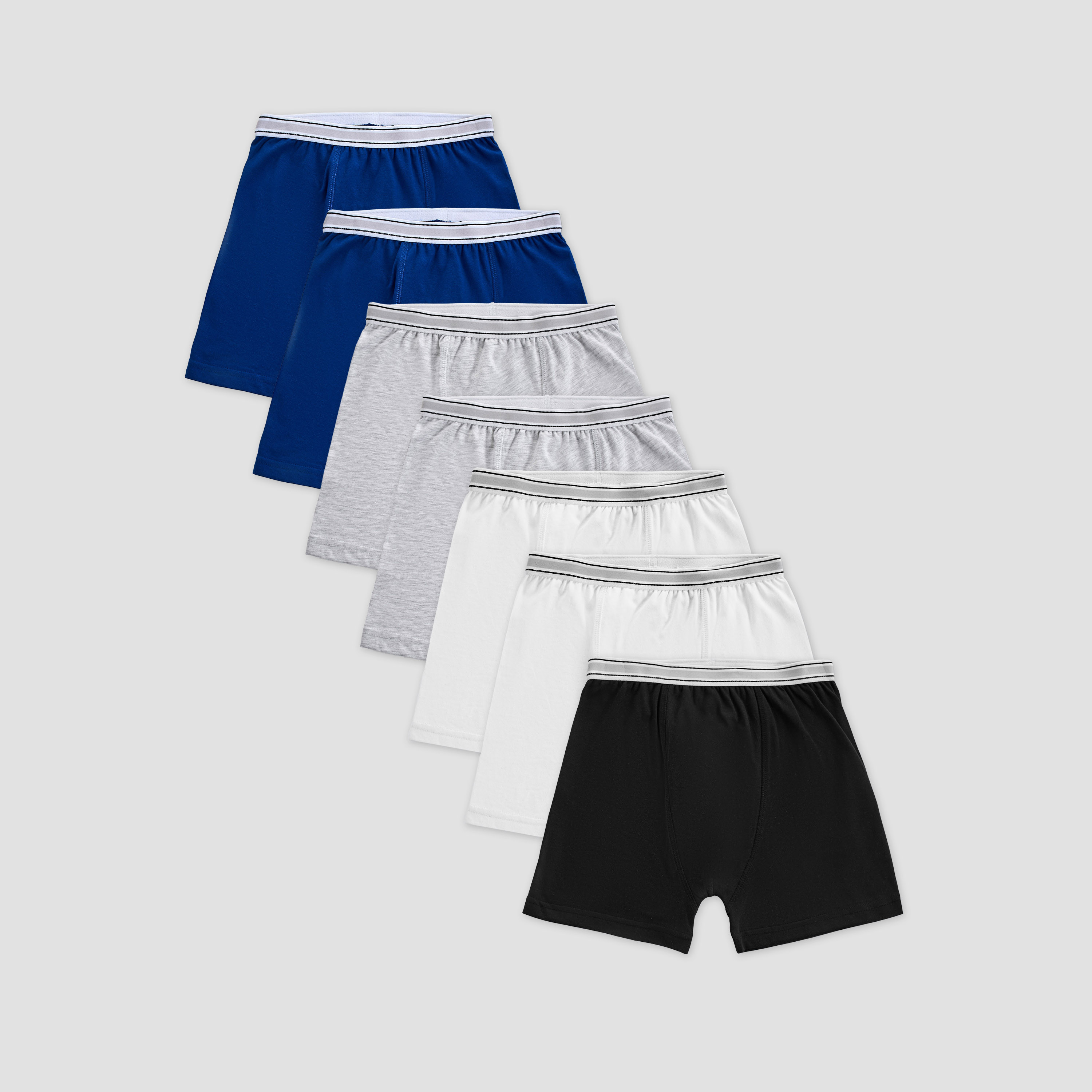 Juniors Boys Boxers with Elastic Waist - Cotton - 7-Piece Set-boys-clothing-innerwear-boxersandbriefs-image-1