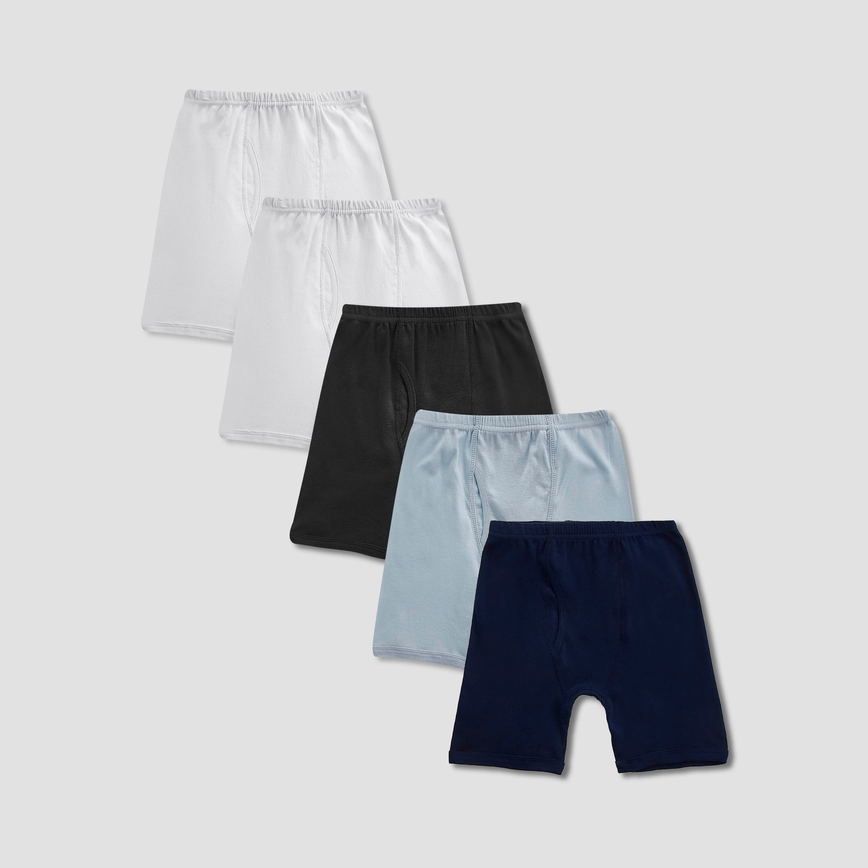 Pack of 5 Juniors Cotton Boxers with Elasticated Waistband-boys-clothing-innerwear-boxersandbriefs-image-1