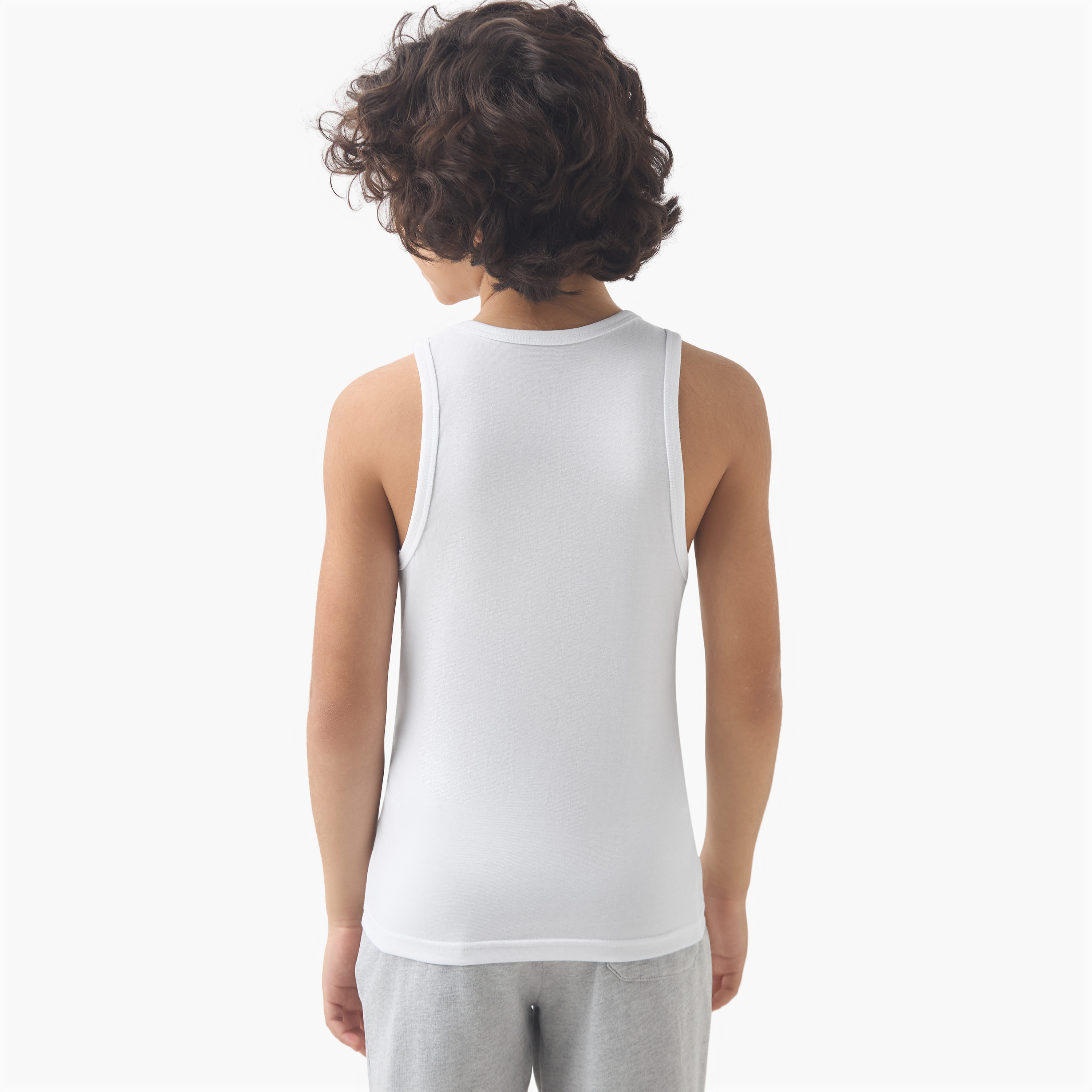 Juniors Boys Vest - Cotton - Scoop Neck - 5-Piece Set-boys-clothing-innerwear-vests-image-8