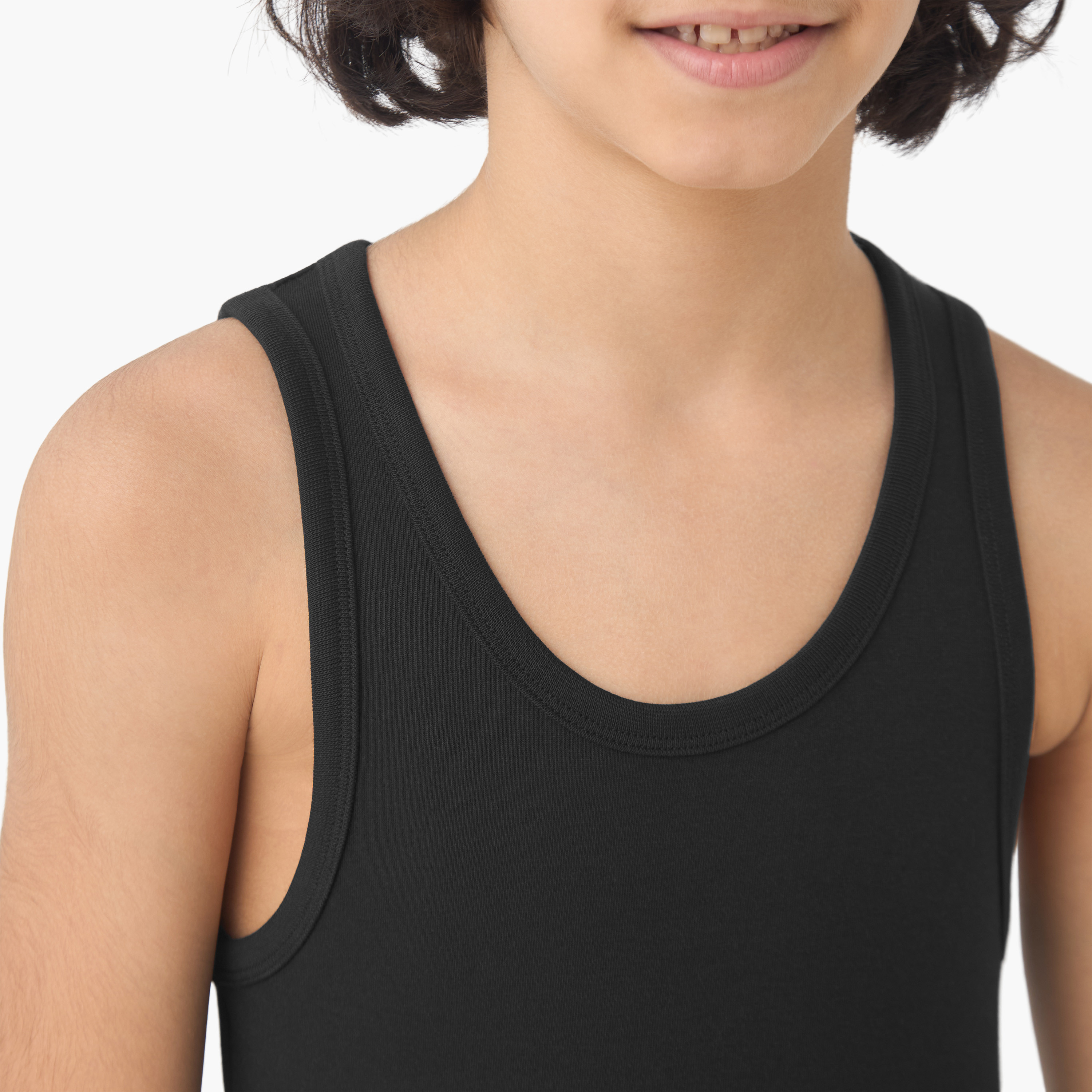 Juniors Boys Vest - Cotton - Scoop Neck - 5-Piece Set-boys-clothing-innerwear-vests-image-4