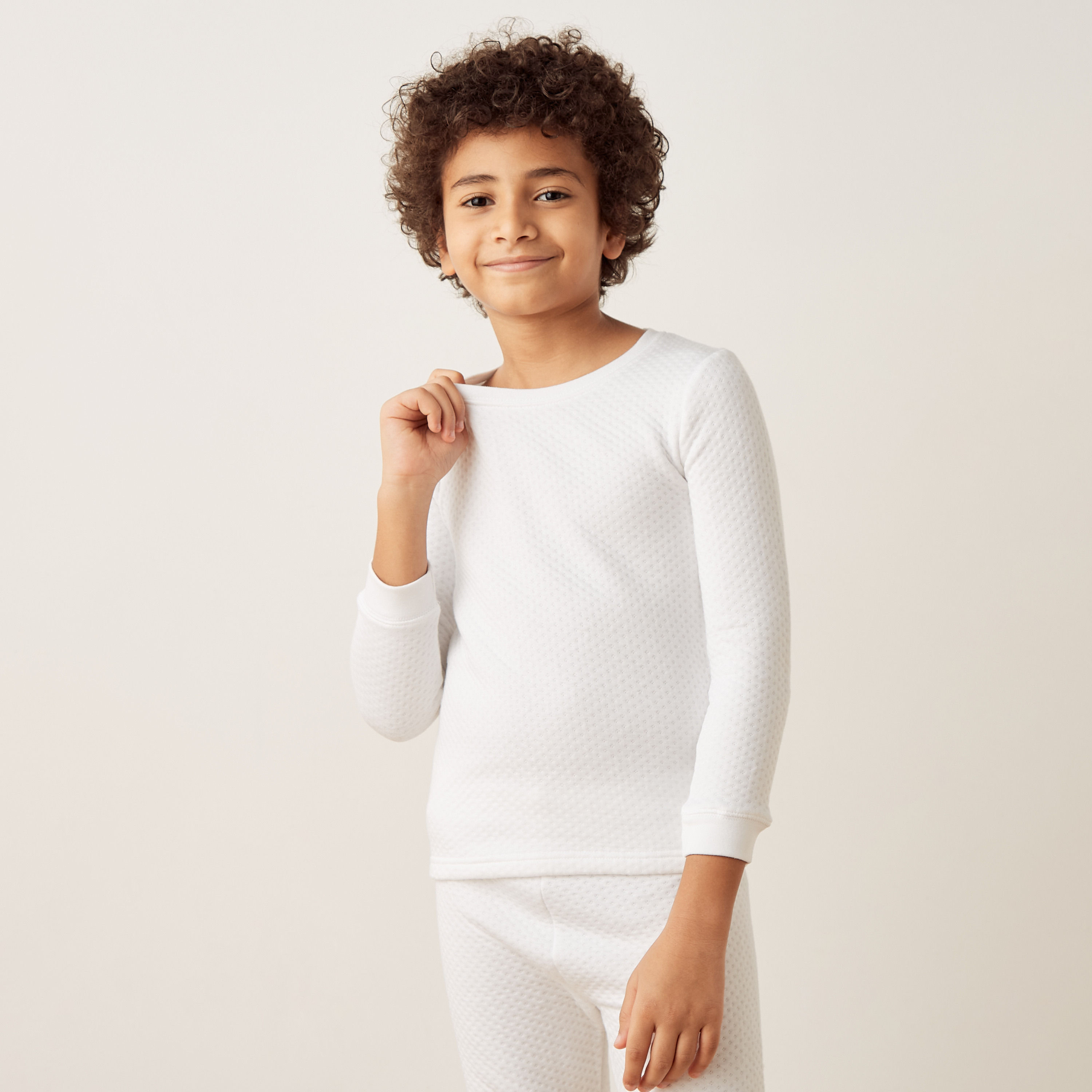 Juniors Textured Thermal T-shirt and Pyjama Set-boys-clothing-winterwear-thermalsets-image-2