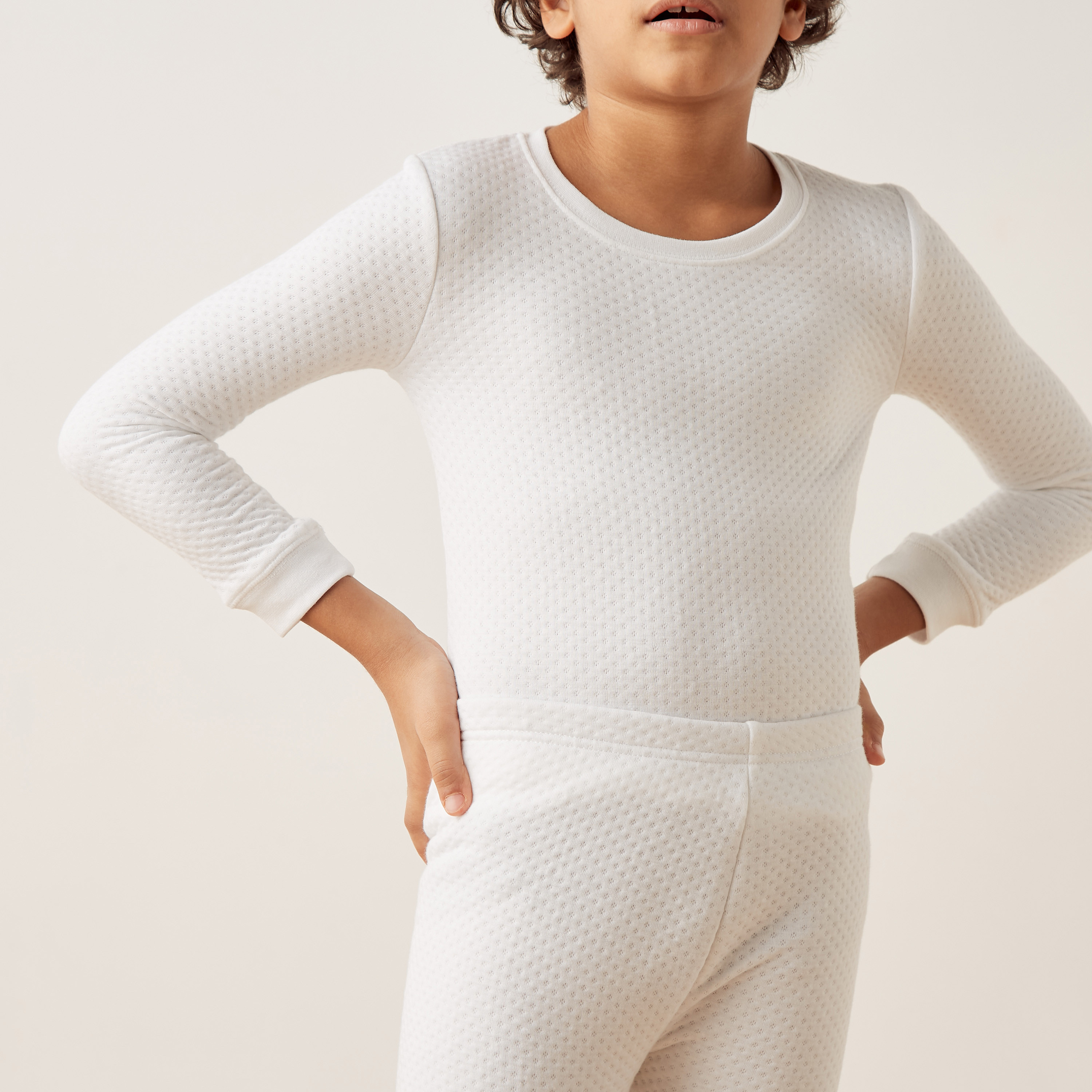 Juniors Textured Thermal T-shirt and Pyjama Set-boys-clothing-winterwear-thermalsets-image-5