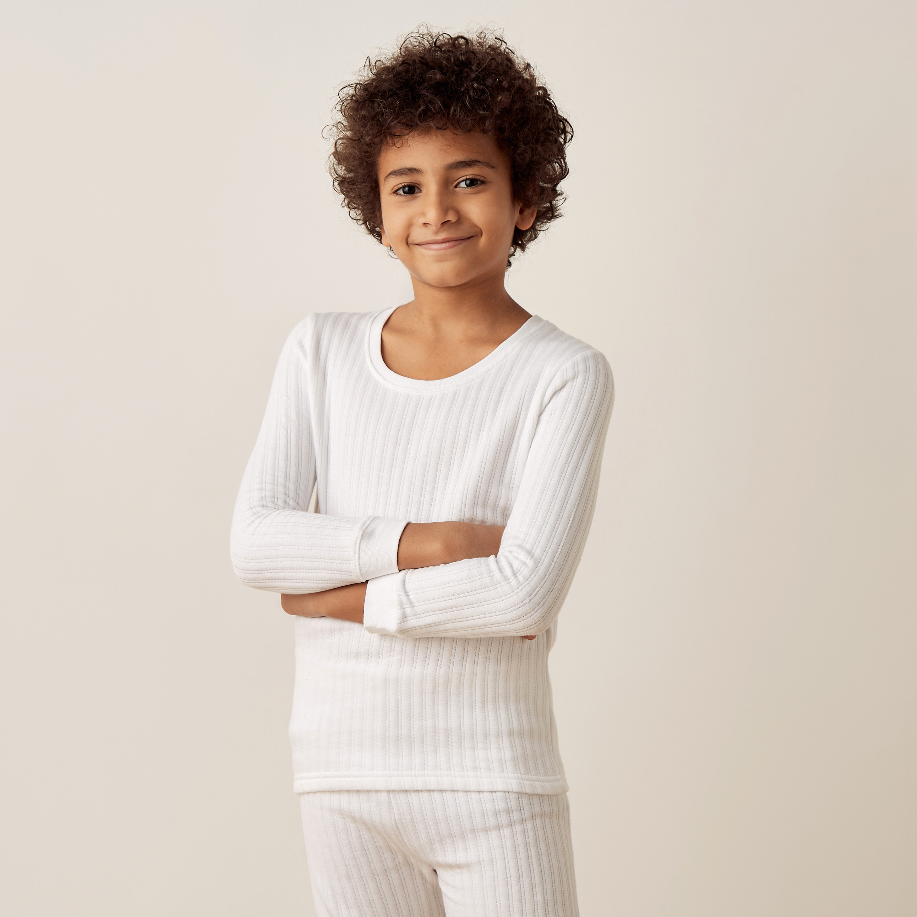 Juniors Textured Thermal T-shirt and Pyjama Set-boys-clothing-winterwear-thermalsets-image-2