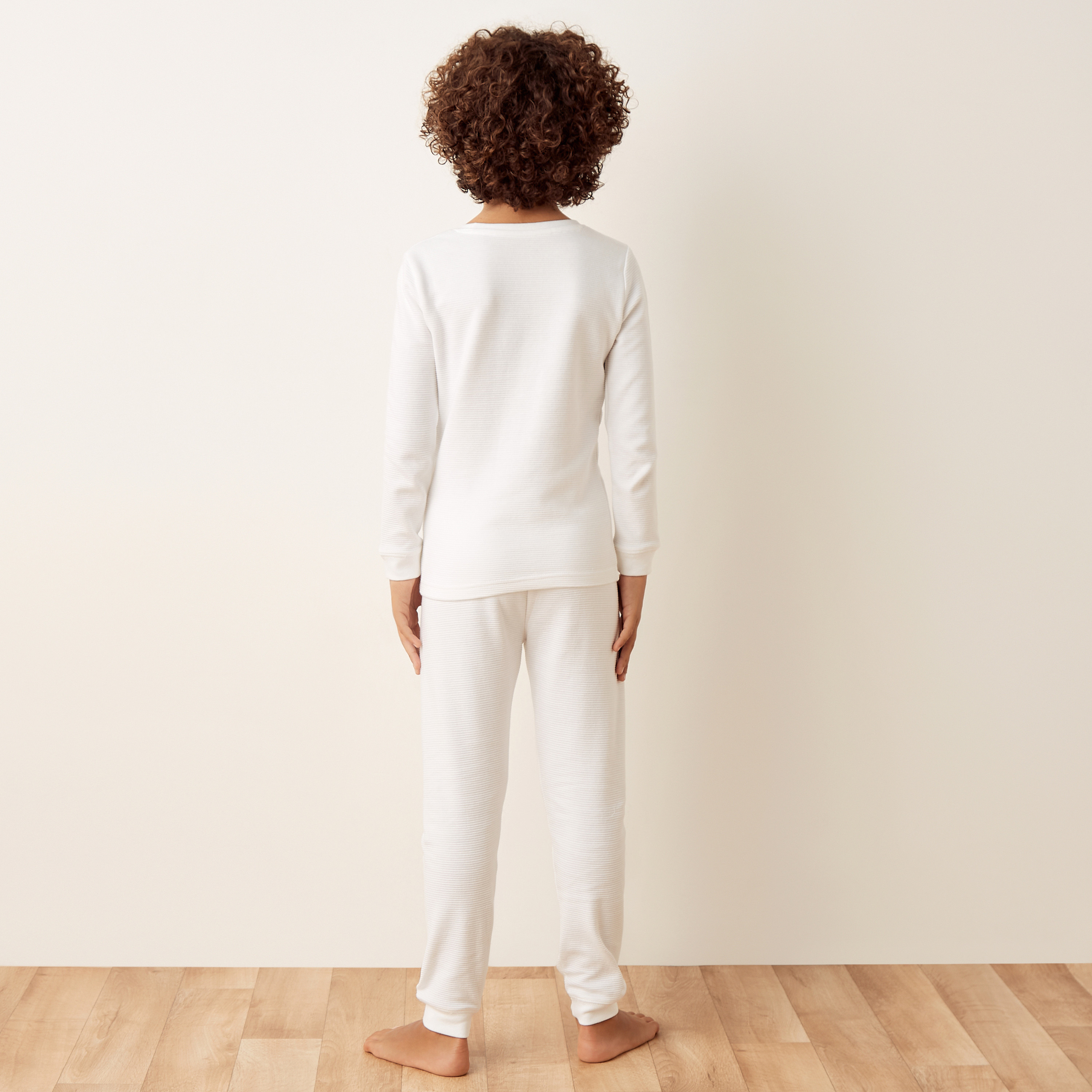 Juniors Textured Thermal T-shirt and Pyjama Set-boys-clothing-winterwear-thermalsets-image-4