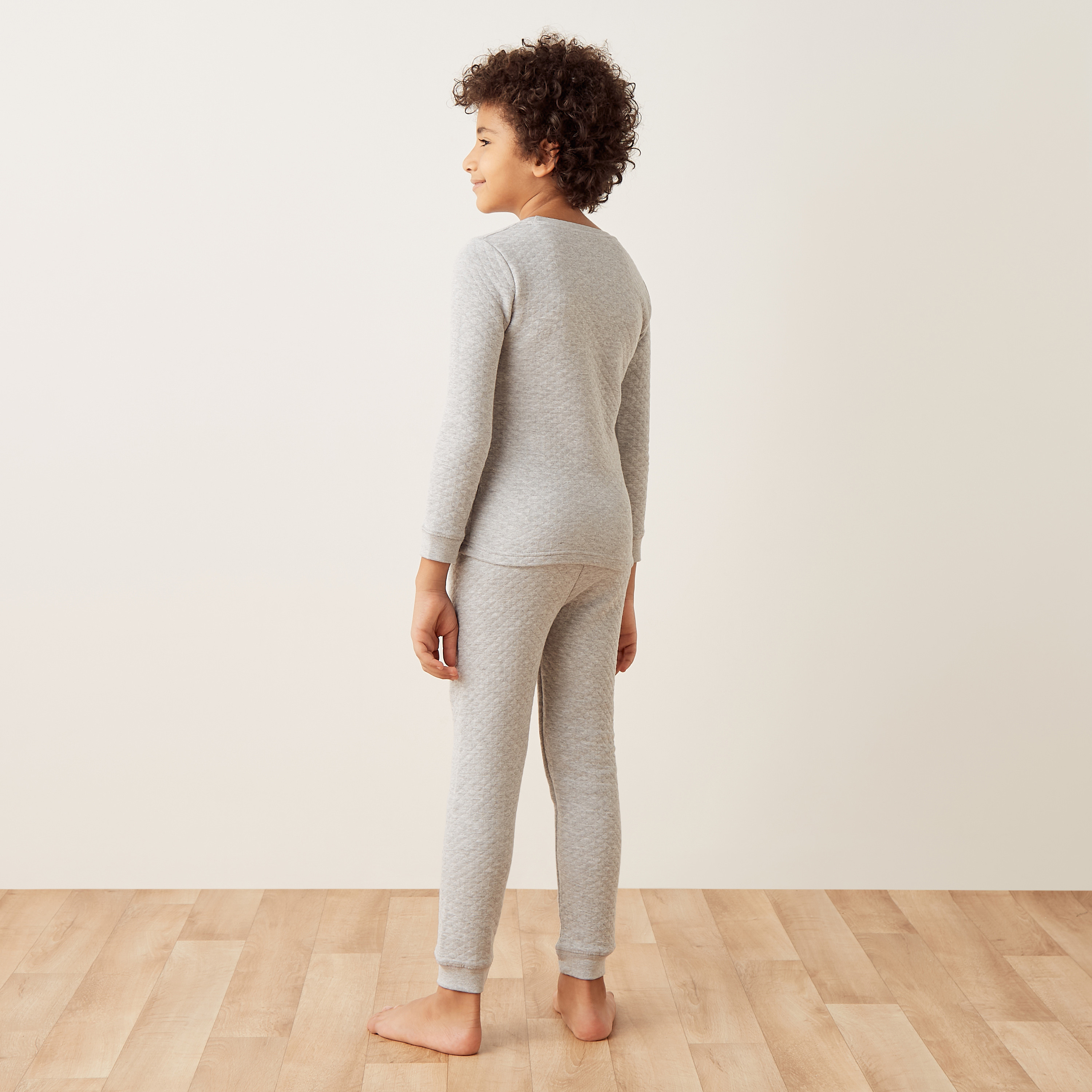 Juniors Textured Thermal T-shirt and Pyjama Set-boys-clothing-winterwear-thermalsets-image-4