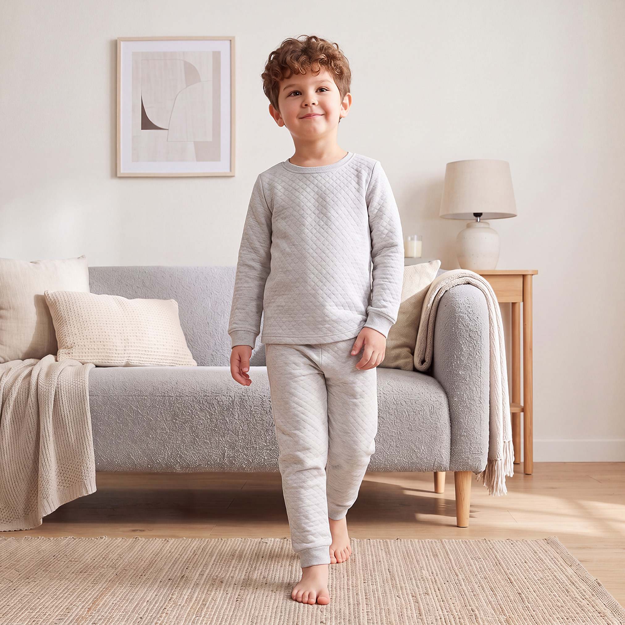 طقم بنطلون بيجاما وتيشيرت حراري بارز الملمس من جونيورز-boys-clothing-winterwear-thermalsets-image-7