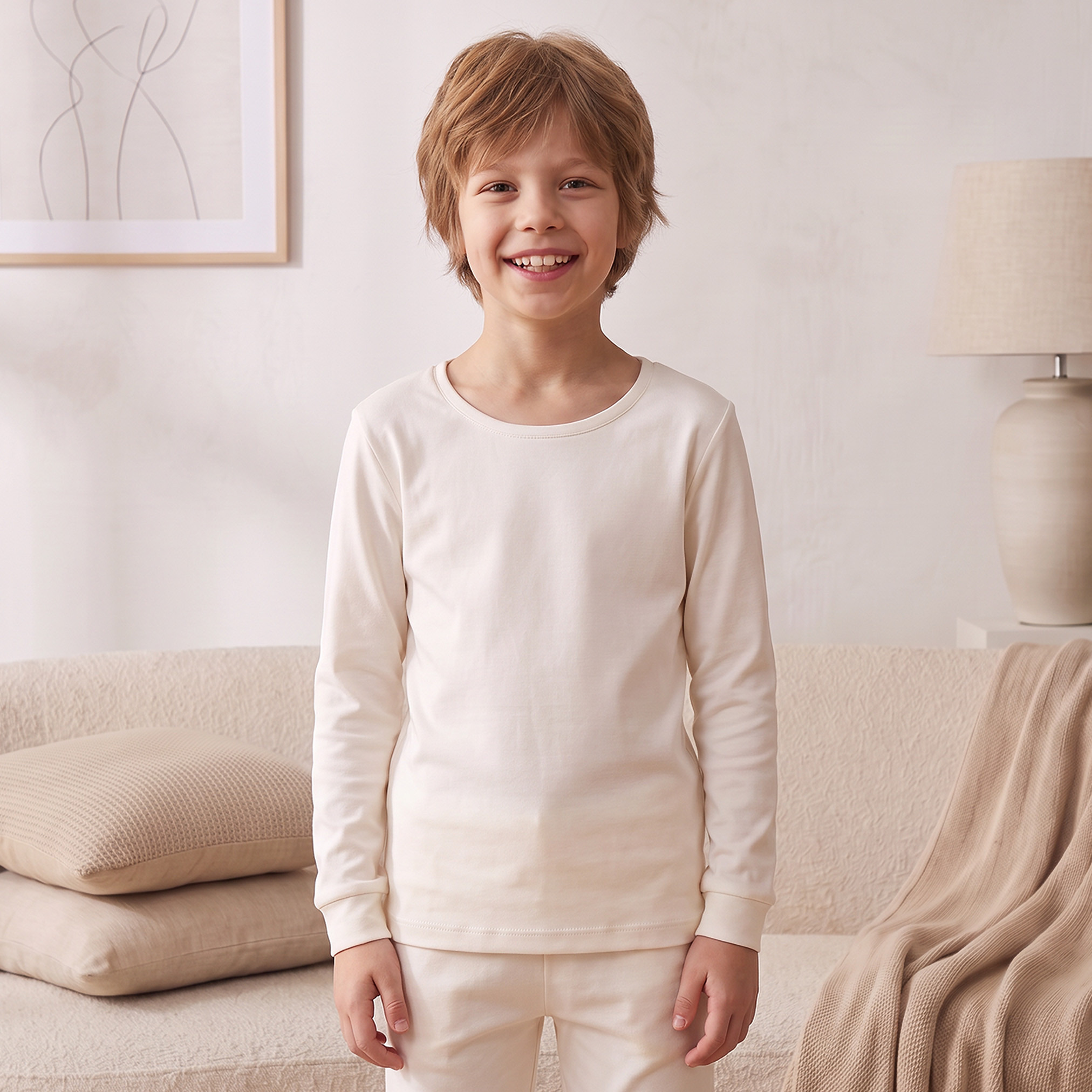 بلوزة حرارية بياقة مستديرة وأكمام طويلة من جونيورز - عبوة من قطعتين-boys-clothing-winterwear-thermalsets-image-2