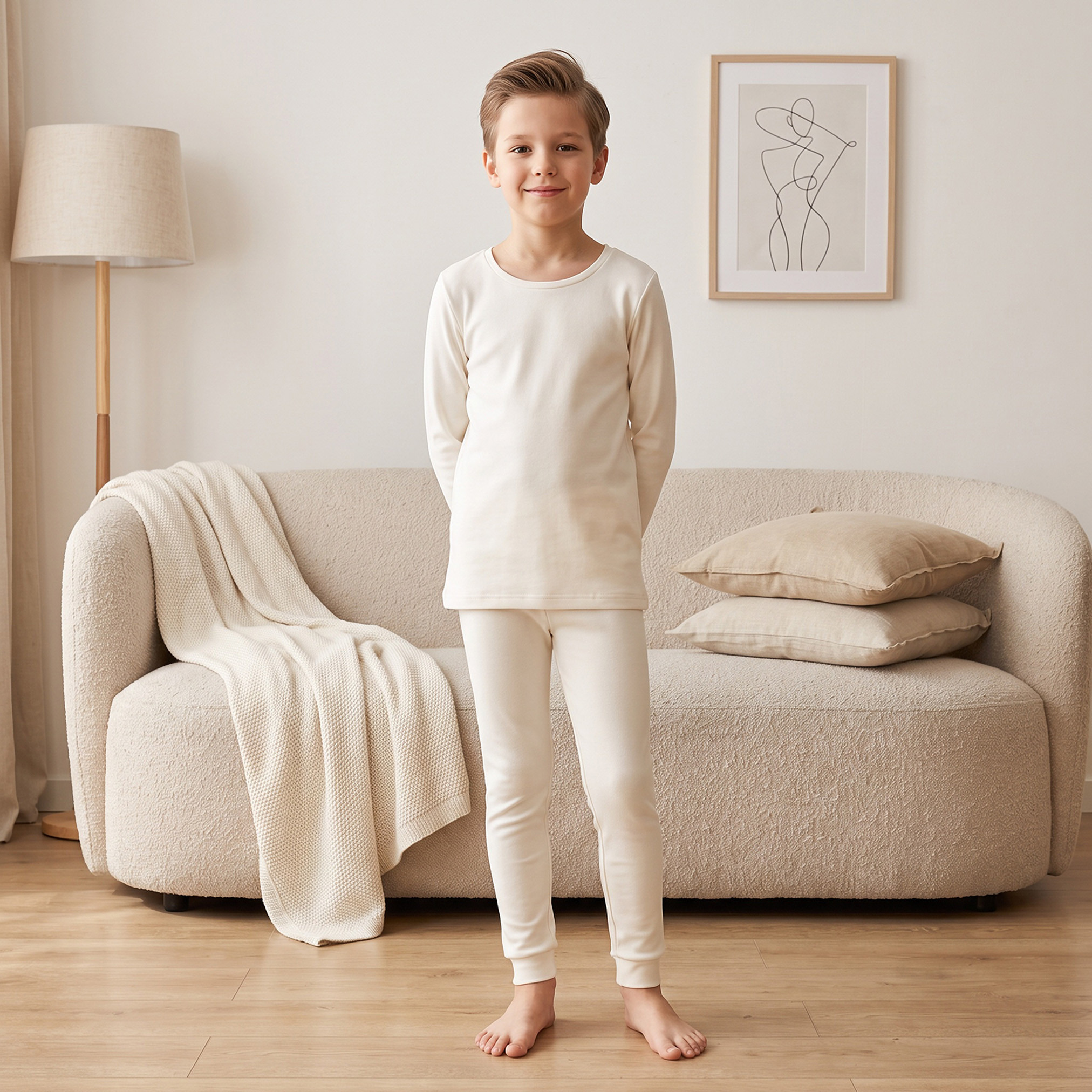 Pack of 2 Juniors Thermal Pants with Elasticated Waistband-boys-clothing-winterwear-thermalsets-image-4