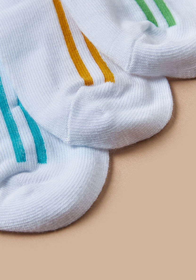 Juniors Striped Ankle Length Socks - Set of 3-Socks-image-3