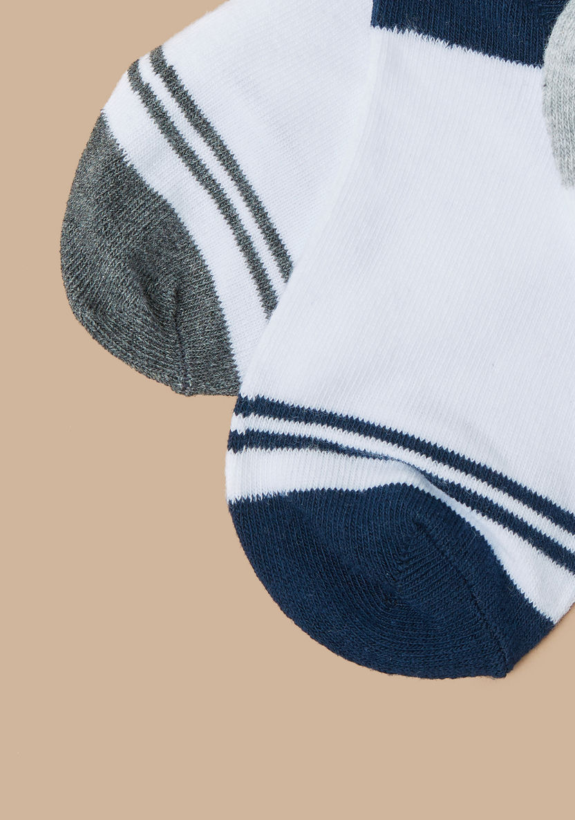Juniors Colourblock Ankle Length Socks - Set of 3-Socks-image-3