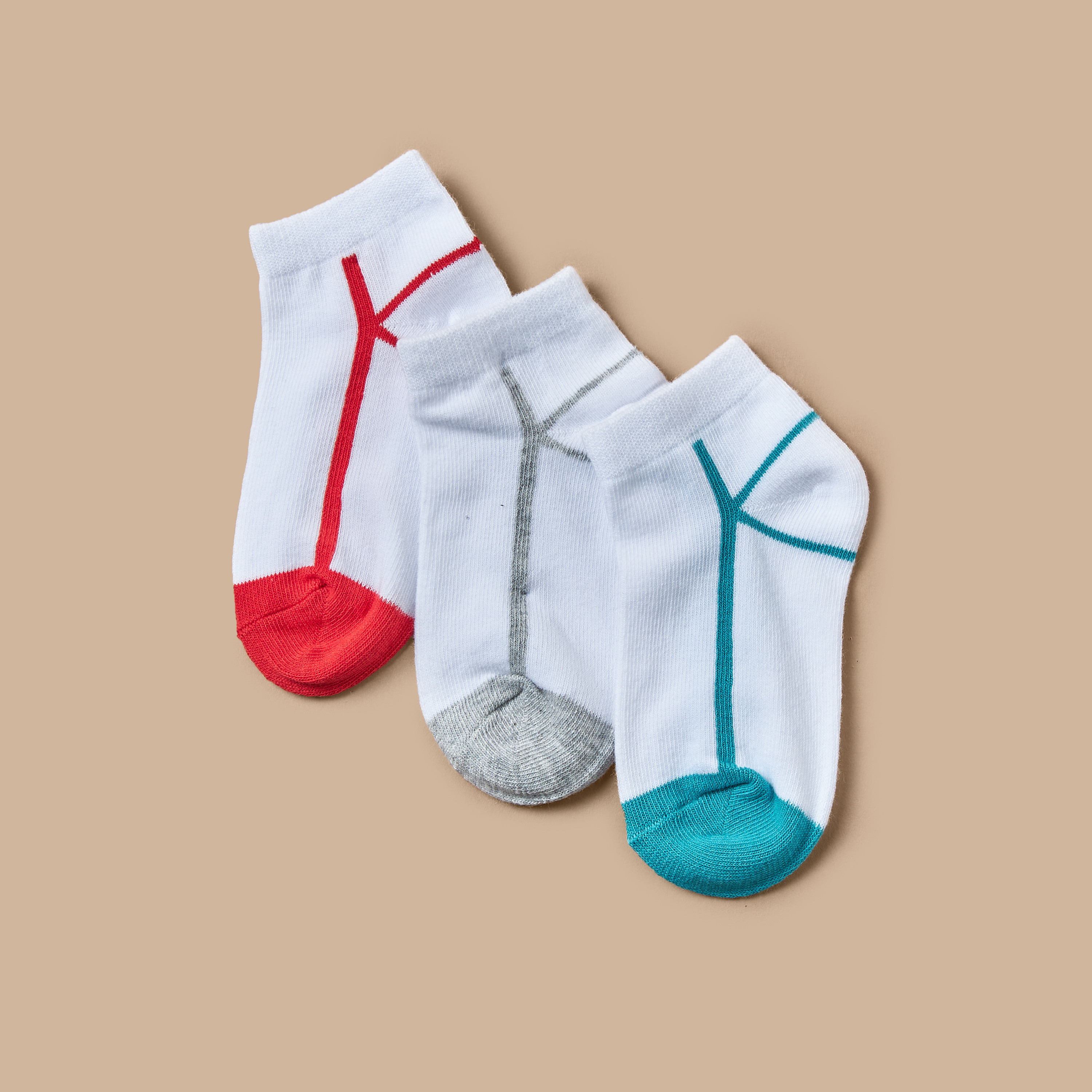 Juniors Printed Ankle Length Socks - Set of 3-boys-accessories-socks-image-2
