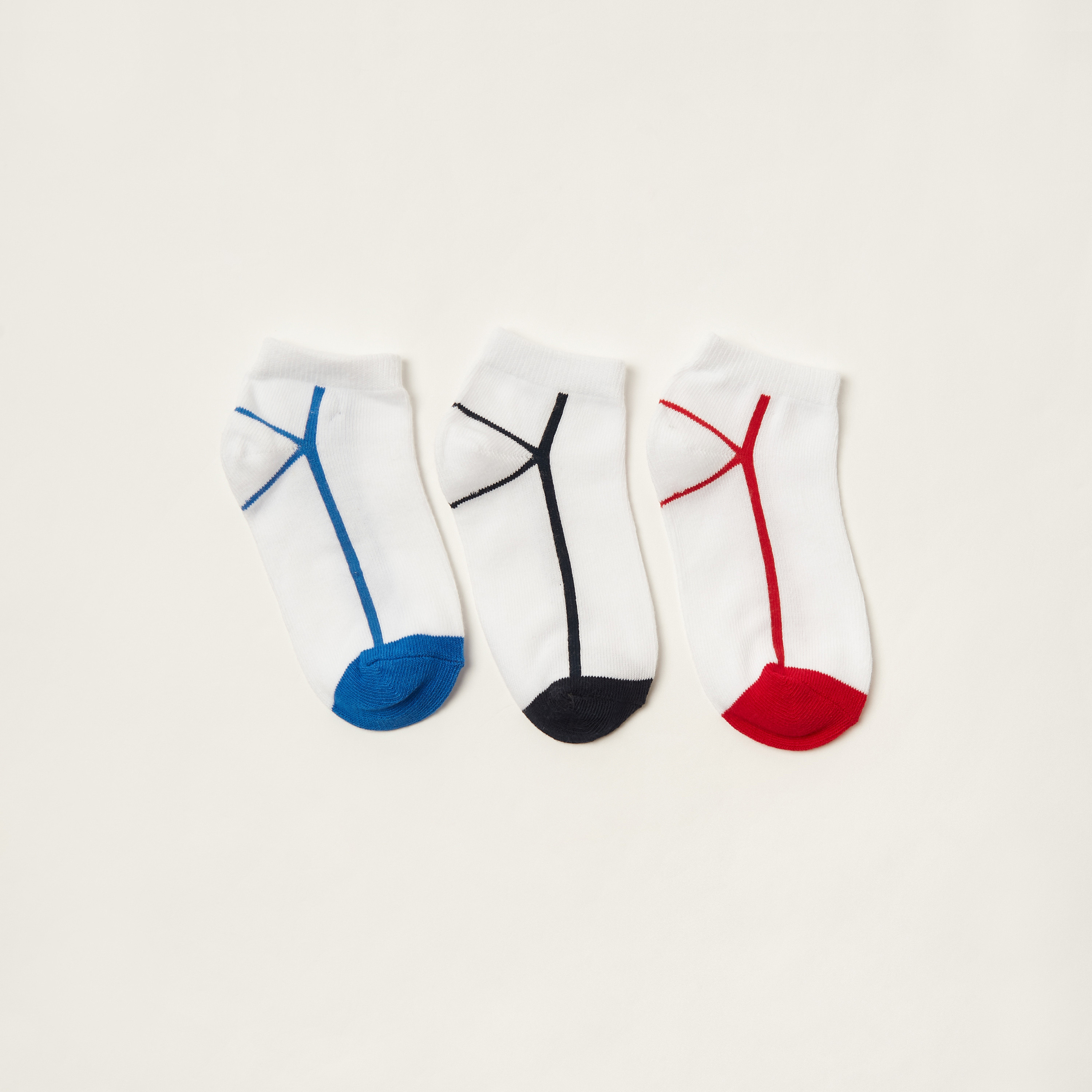 Juniors Assorted Ankle Length Socks - Set of 3-boys-accessories-socks-image-1