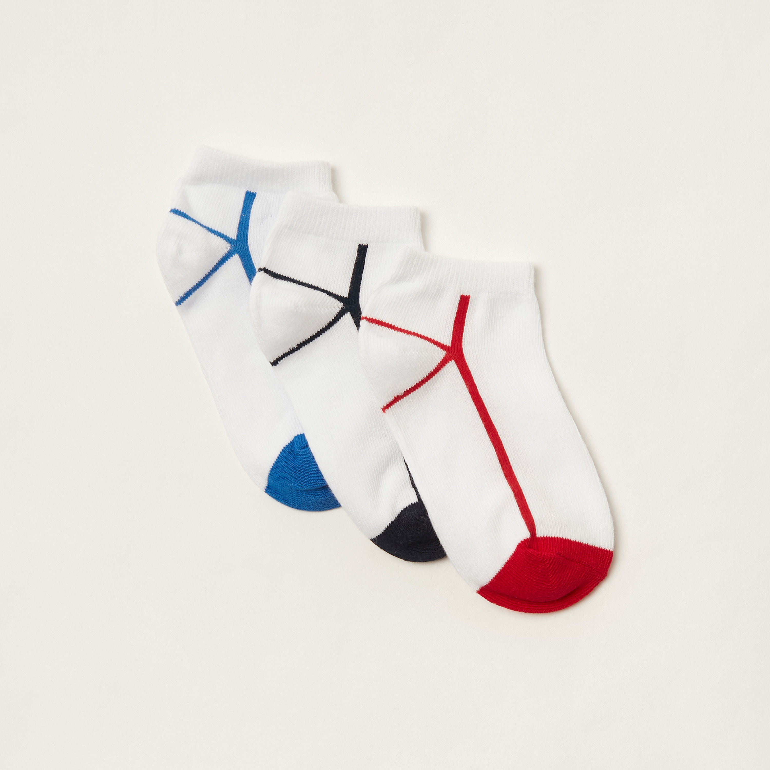 Juniors Assorted Ankle Length Socks - Set of 3-boys-accessories-socks-image-2